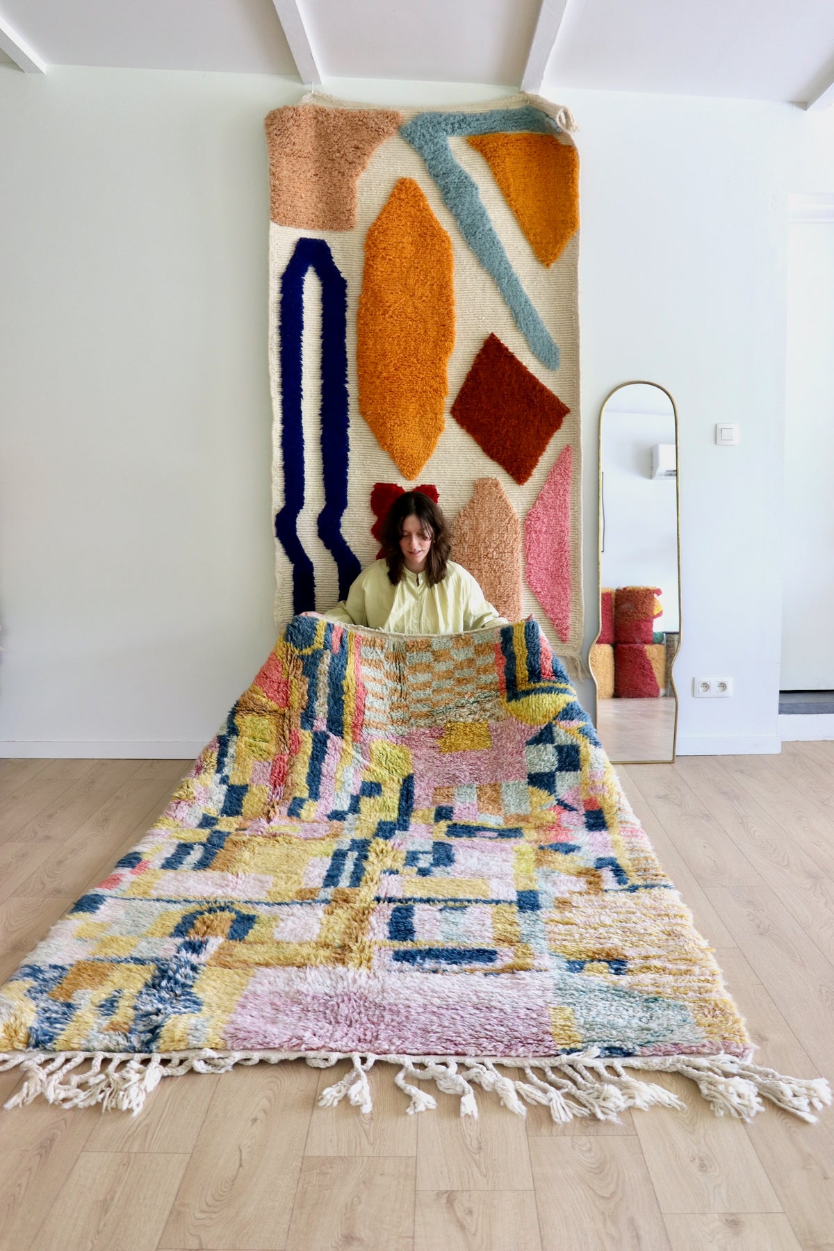 Beni Ouarain Moroccan Colorful Rug (1247) 227x157cm - Let's Play