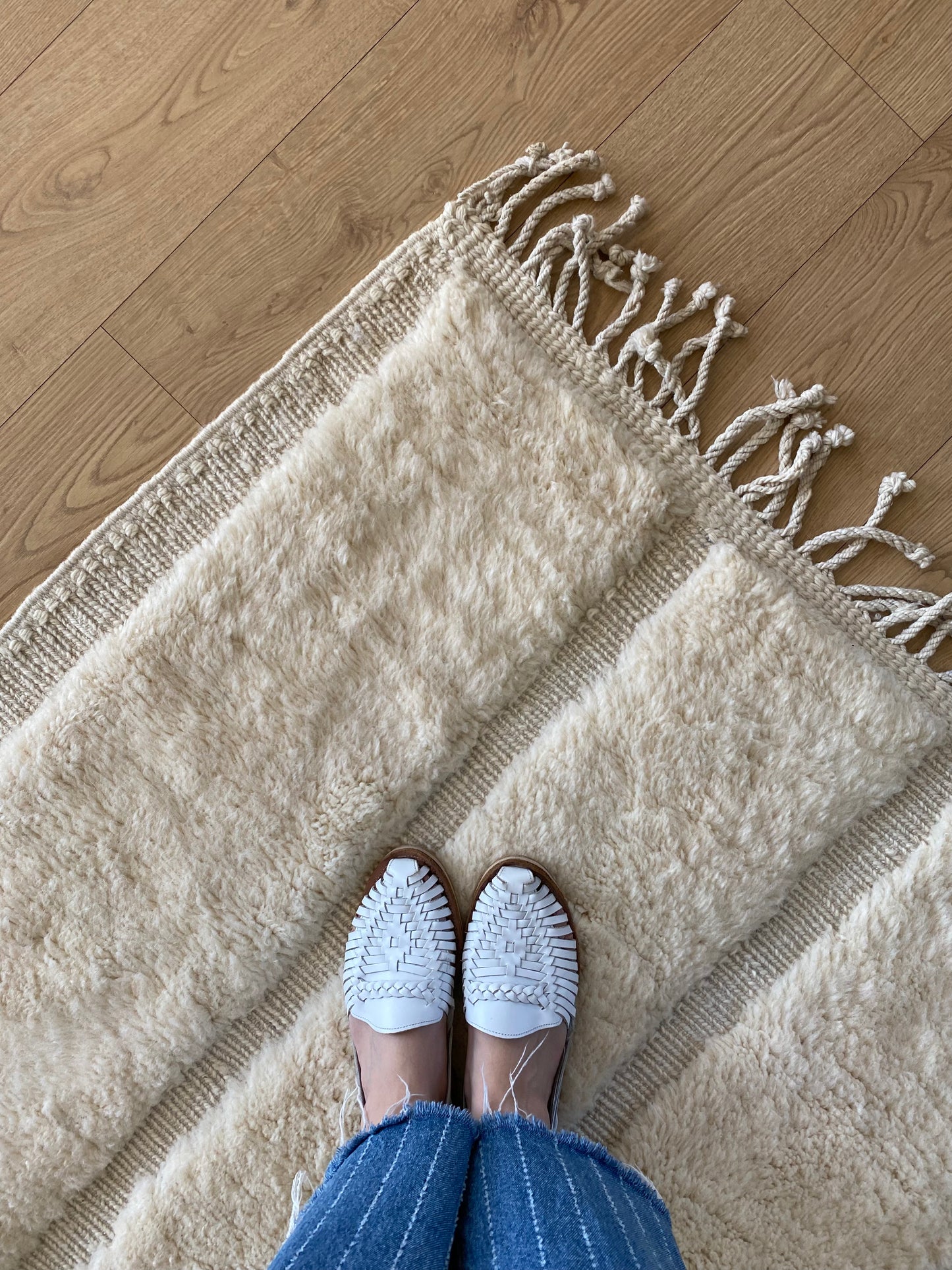 Tapis marocain Mrirt (1310) 410x310cm - Milk Foam