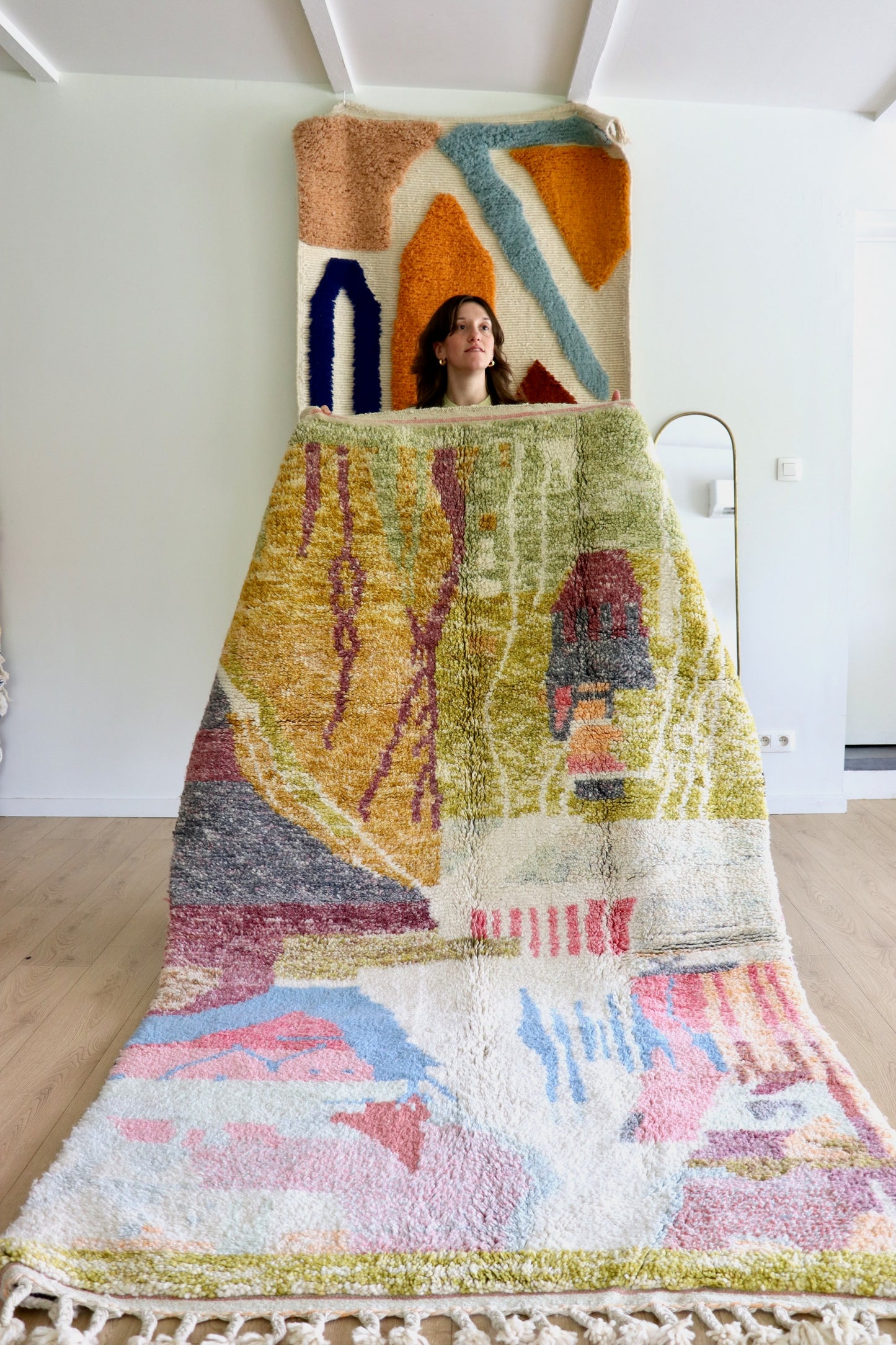 Beni Ouarain Moroccan Colorful Rug (1214) 257x150cm - Summer Feeling