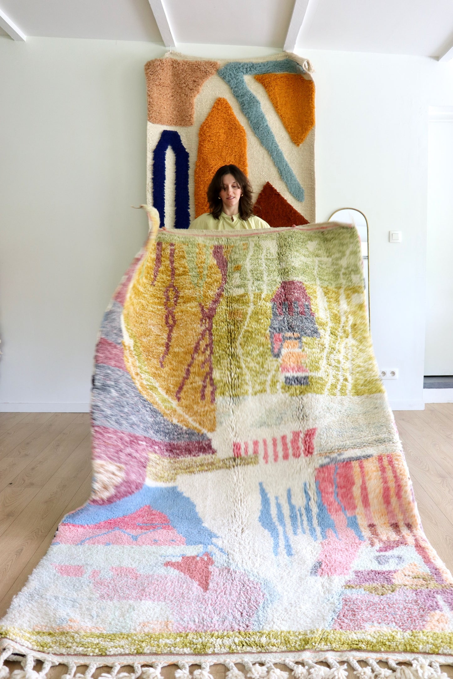 Beni Ouarain Moroccan Colorful Rug (1214) 257x150cm - Summer Feeling