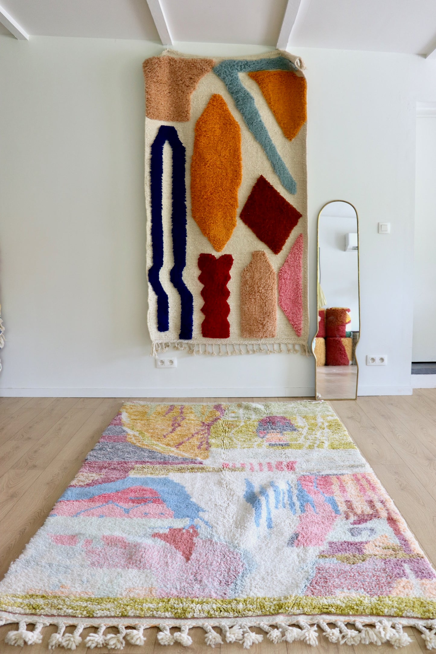 Beni Ouarain Moroccan Colorful Rug (1214) 257x150cm - Summer Feeling