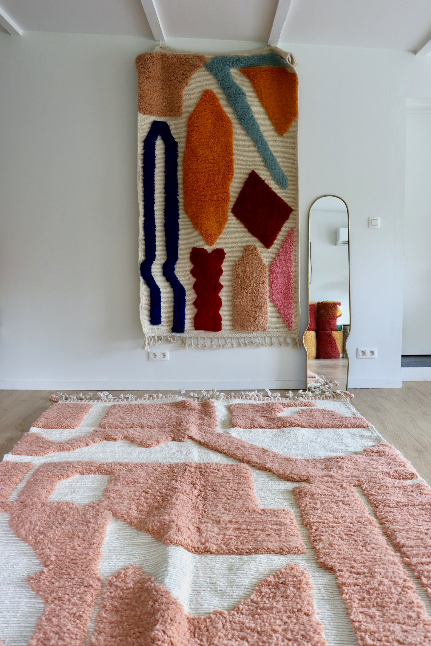 Beni Ouarain Marokkaans kleurrijk tapijt (1228) 298x209cm - The Giants Path