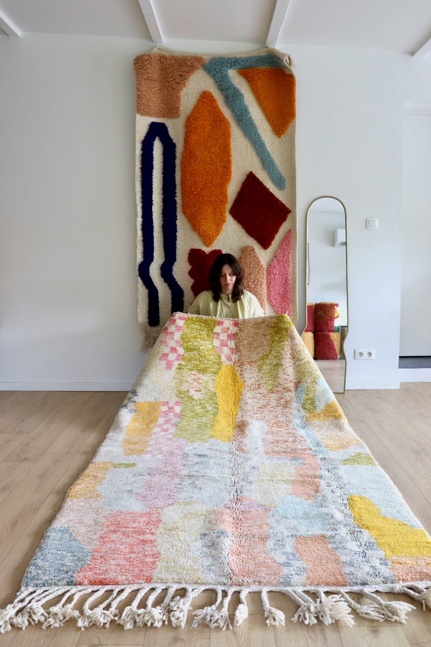 Beni Ouarain Moroccan Colorful Rug (1215) 252x150cm - Dream