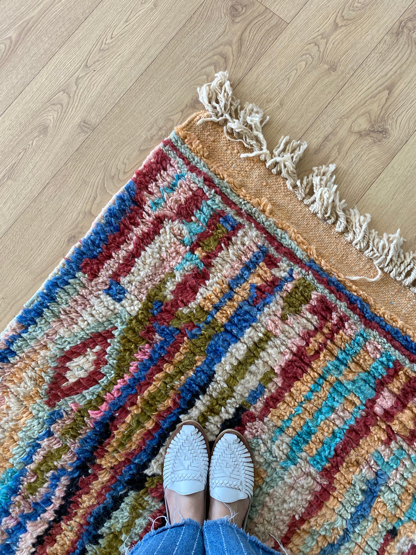 Boujaad Moroccan Colorful Rug (1273) 299x197 - Go with the Flow