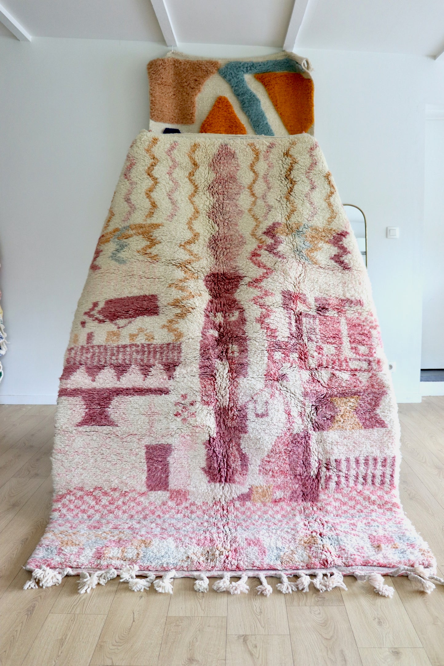 Beni Ouarain Moroccan Colorful Rug (1217) 242x153cm - Sugar