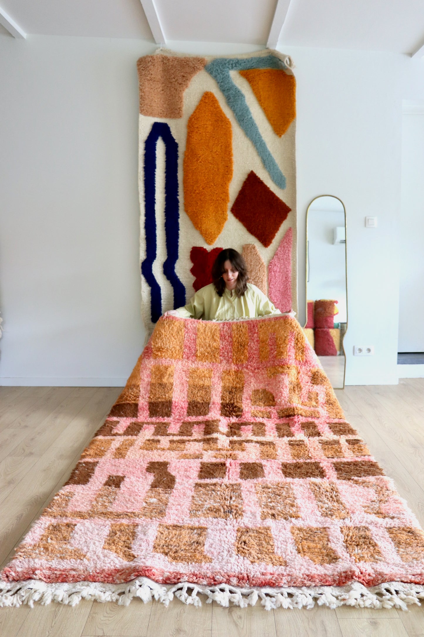 Beni Ouarain Marokkaans kleurrijk tapijt (1218) 251x152cm - The Road Ahead
