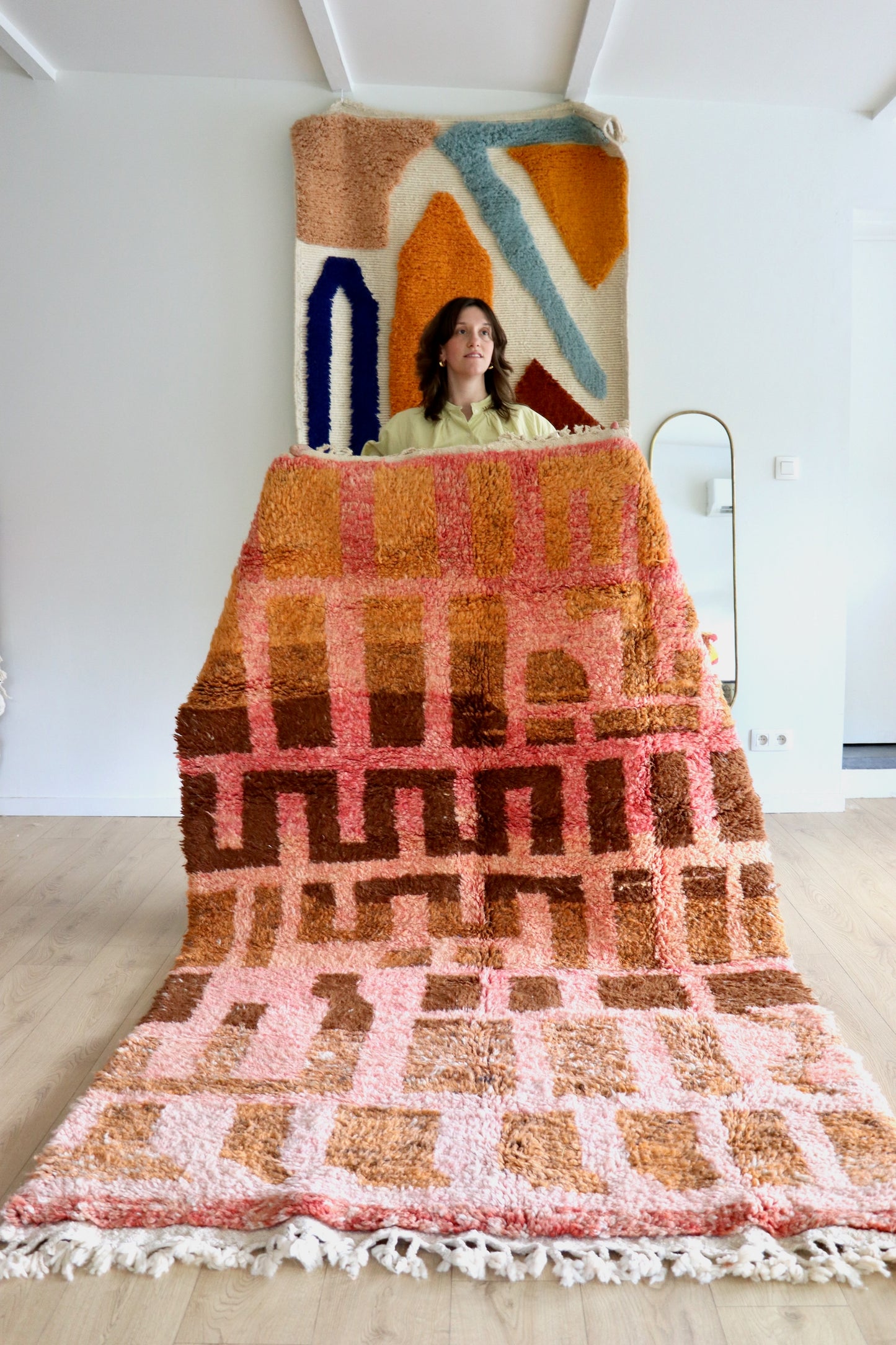 Beni Ouarain Marokkaans kleurrijk tapijt (1218) 251x152cm - The Road Ahead