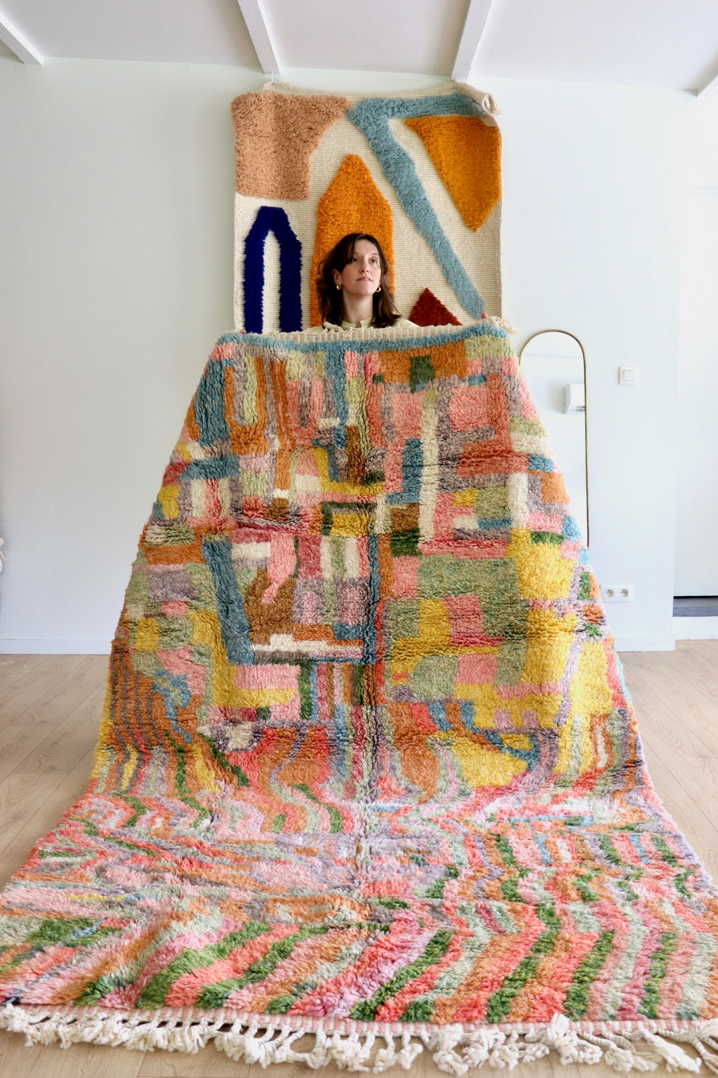 Beni Ouarain Moroccan Colorful Rug (1219) 253x168cm - Fairy Fields