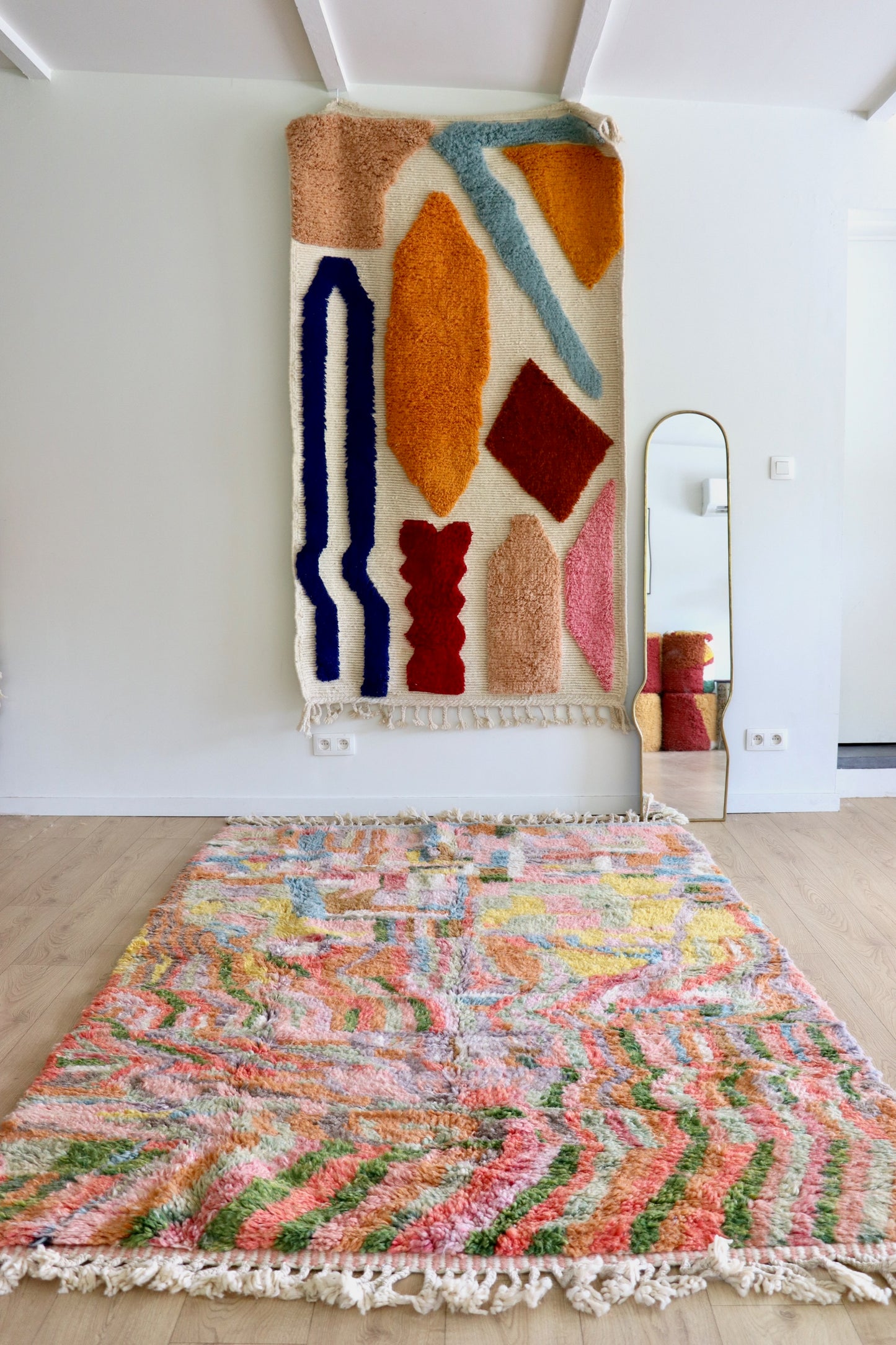 Beni Ouarain Moroccan Colorful Rug (1219) 253x168cm - Fairy Fields
