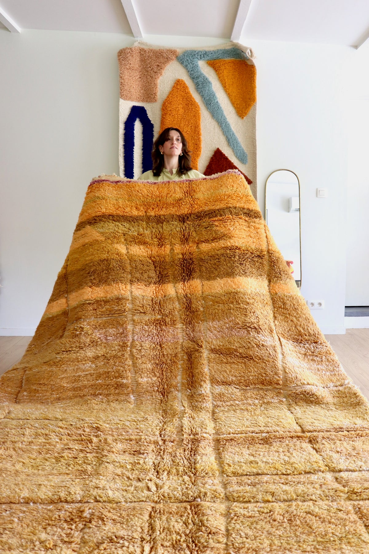 Beni Ouarain Marokkaans kleurrijk tapijt (1292) 309x226cm - Cumin