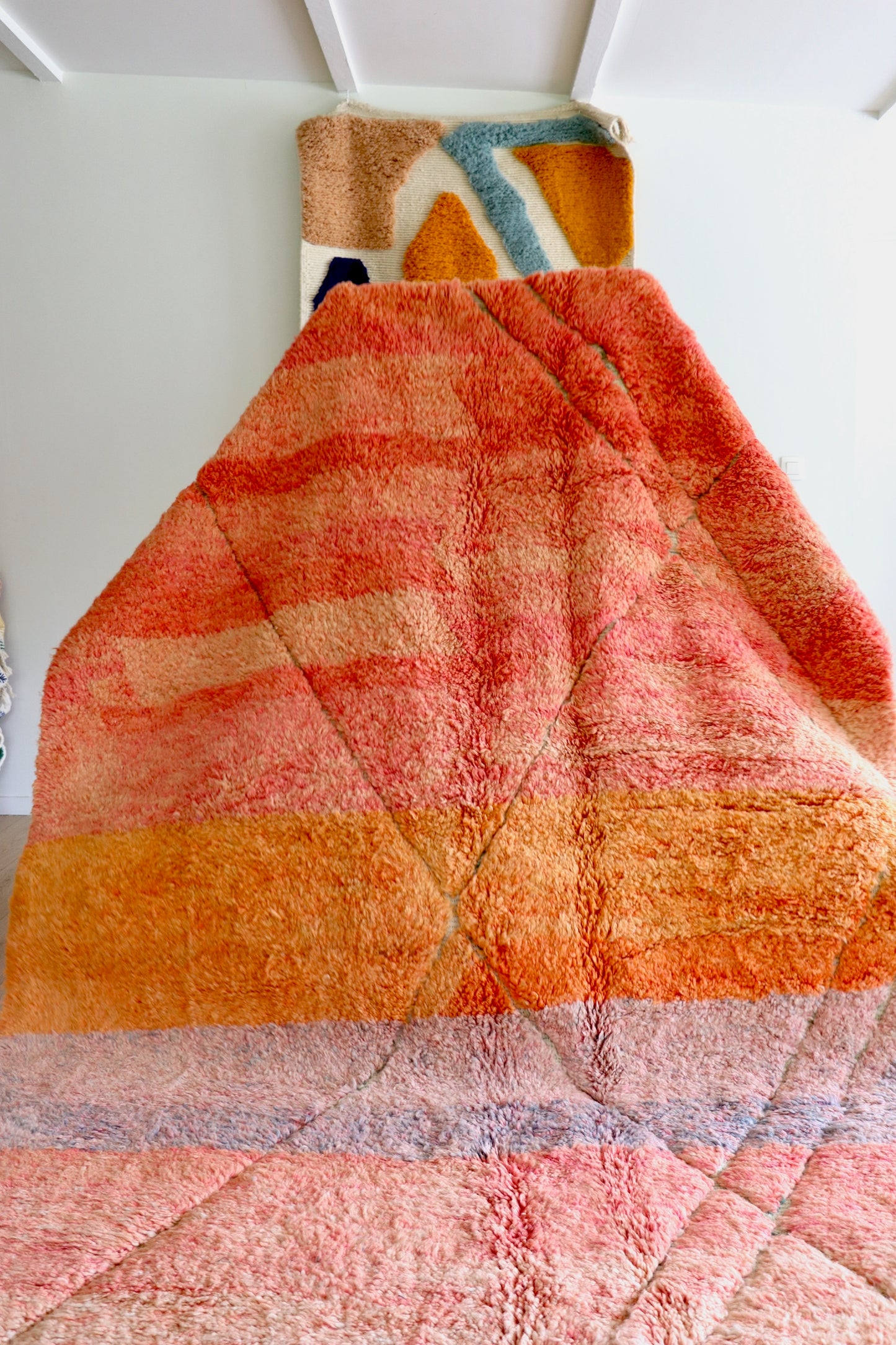 Beni Ouarain Moroccan Colorful Rug (1234) 300x210cm - Sunset