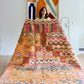Tapis Beni Ouarain coloré (1290) 292x203cm - Flower Fields Orange