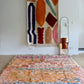Tapis Beni Ouarain coloré (1290) 292x203cm - Flower Fields Orange