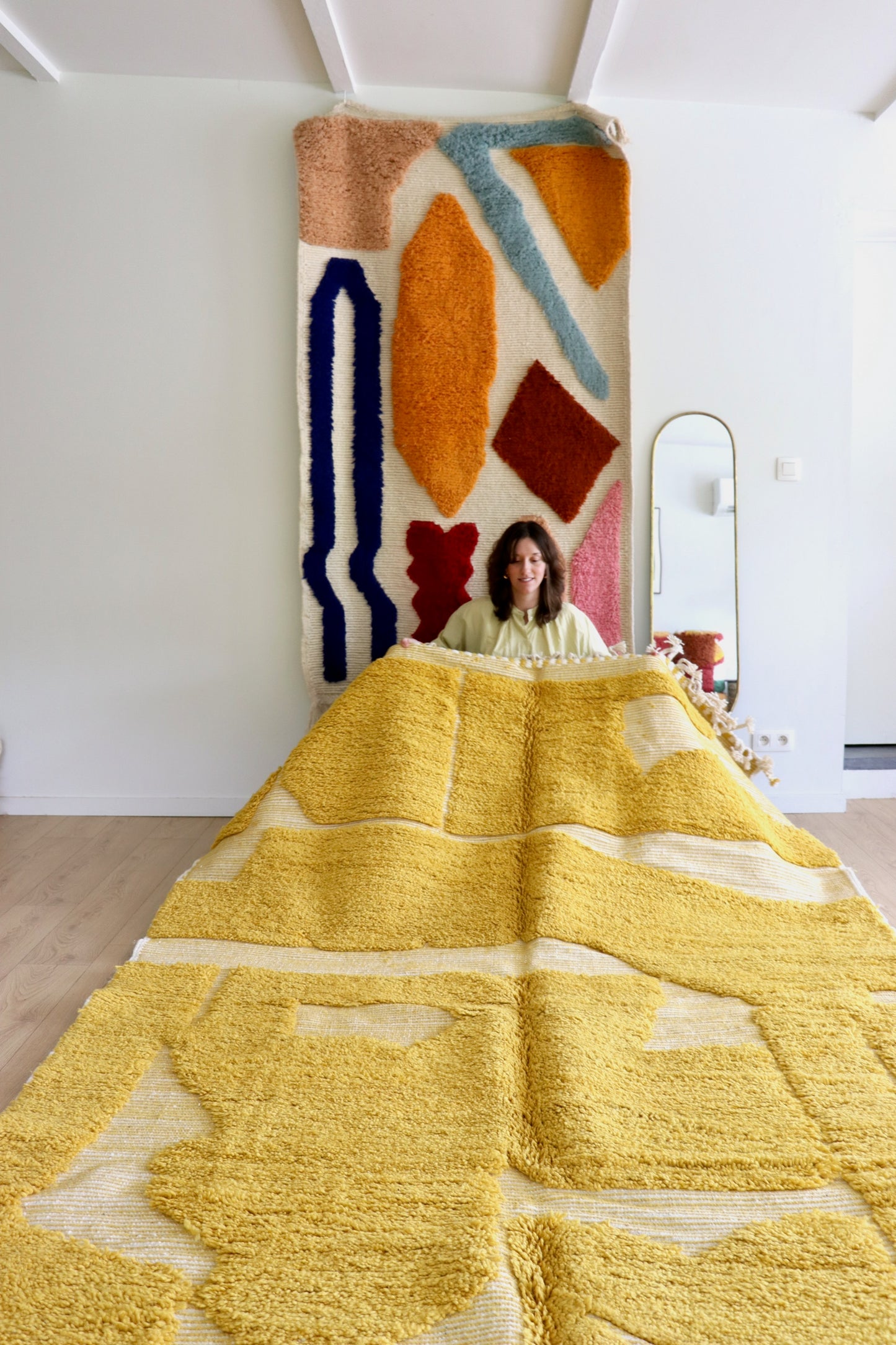 Beni Ouarain Moroccan Colorful Rug (1224) 301x202cm - Rainbow & Sunshine