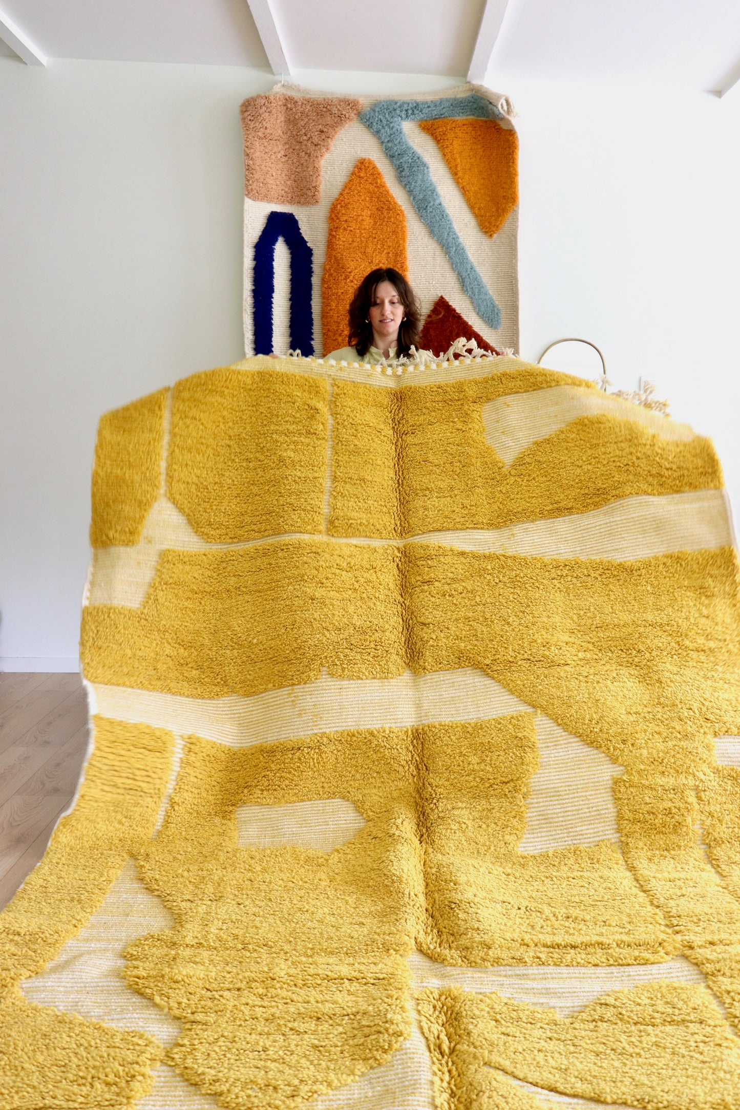 Beni Ouarain Moroccan Colorful Rug (1224) 301x202cm - Rainbow & Sunshine