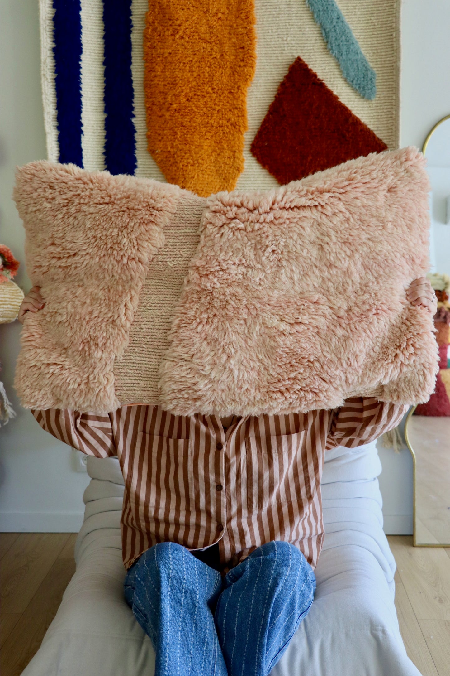 Mrirt Moroccan Wool Cushion - 85x50cm