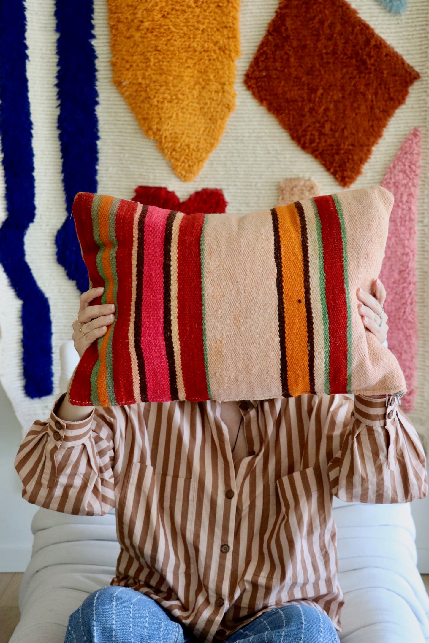 Moroccan Wool Cushion - 50x35cm