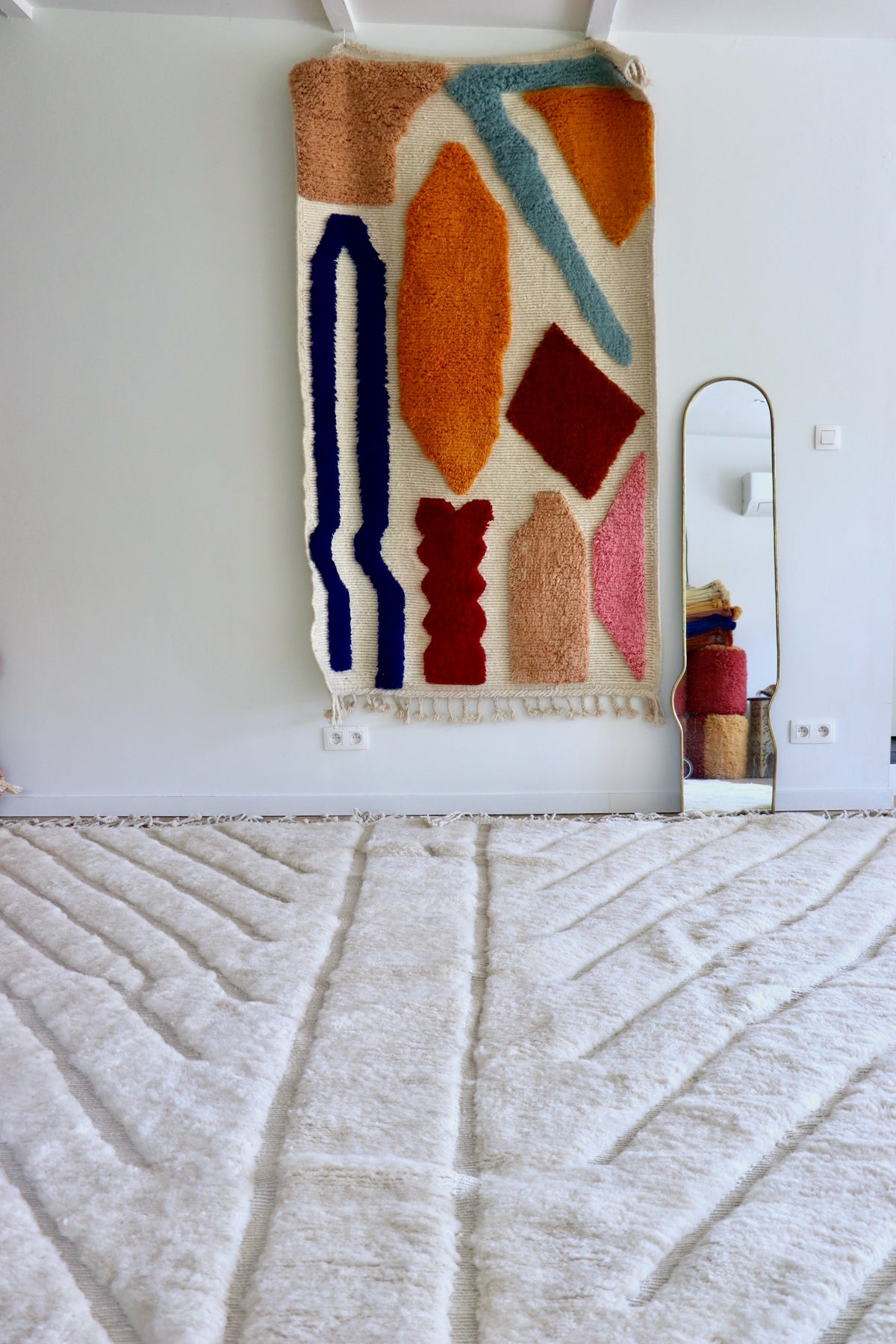 Tapis marocain Mrirt (1310) 410x310cm - Milk Foam