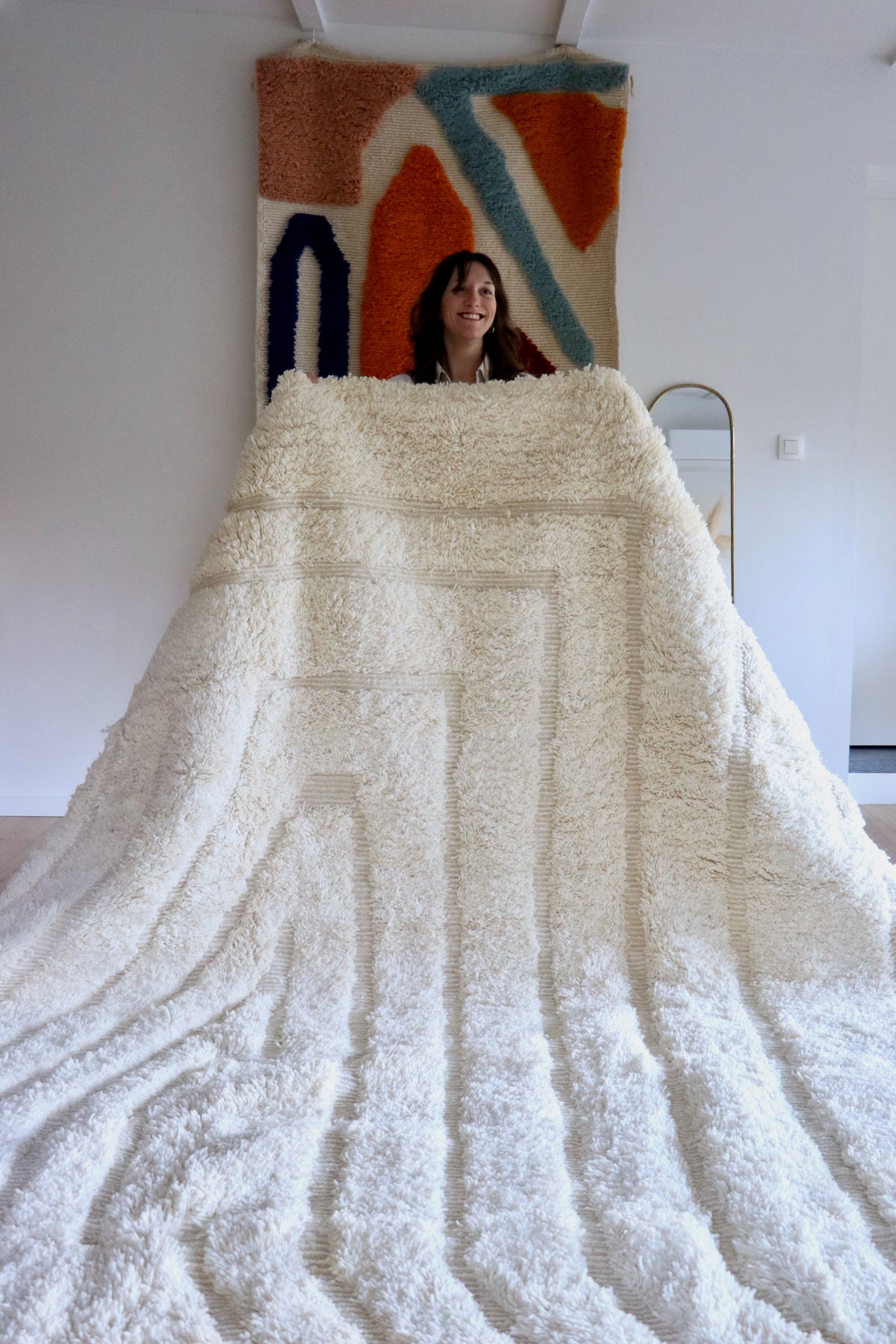 Beni Ouarain Moroccan Rug (1307) 340x243cm - The White Mountain