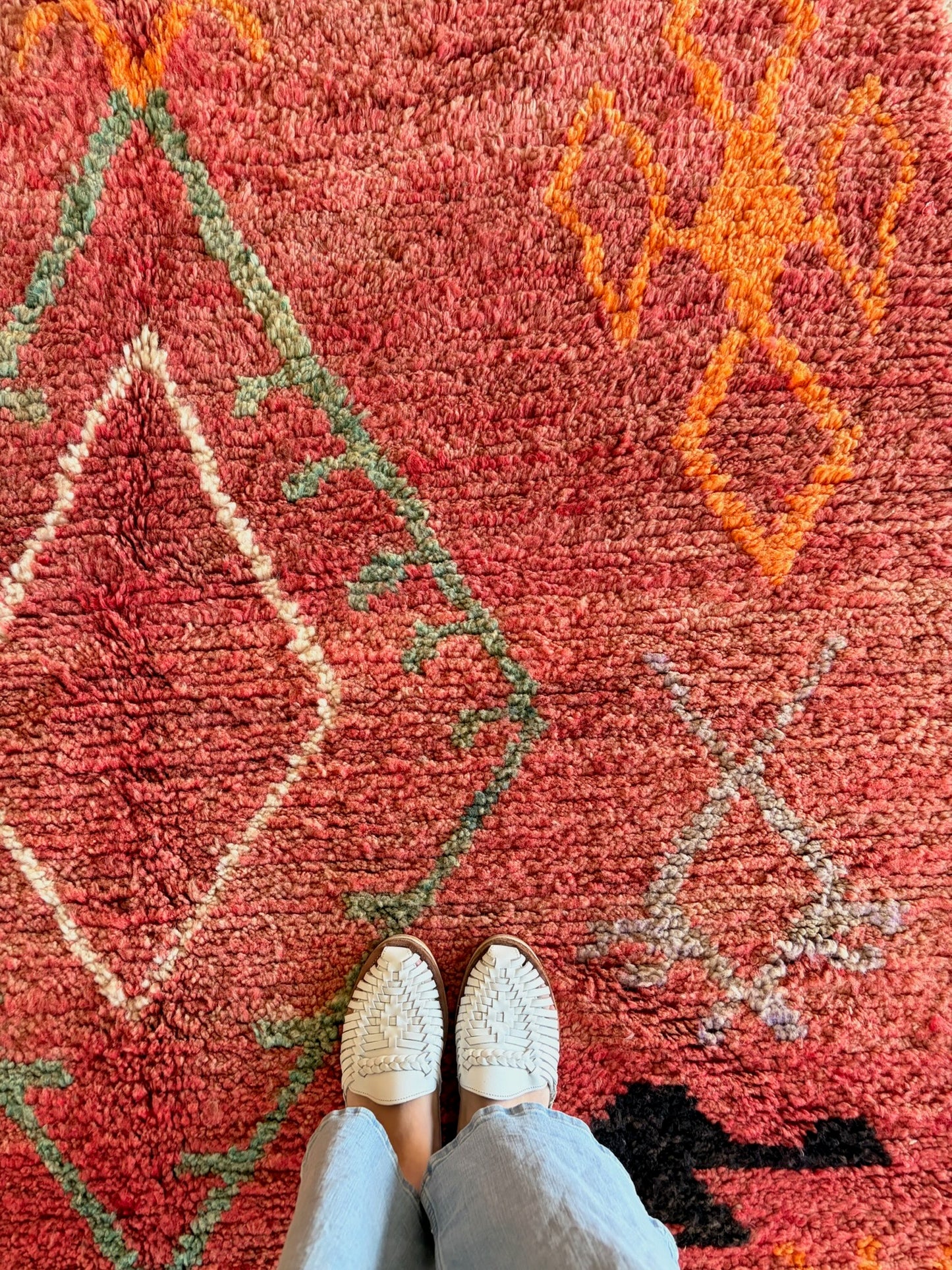 Boujaad Moroccan Colorful Rug (1208) 255x170 - Red Earth