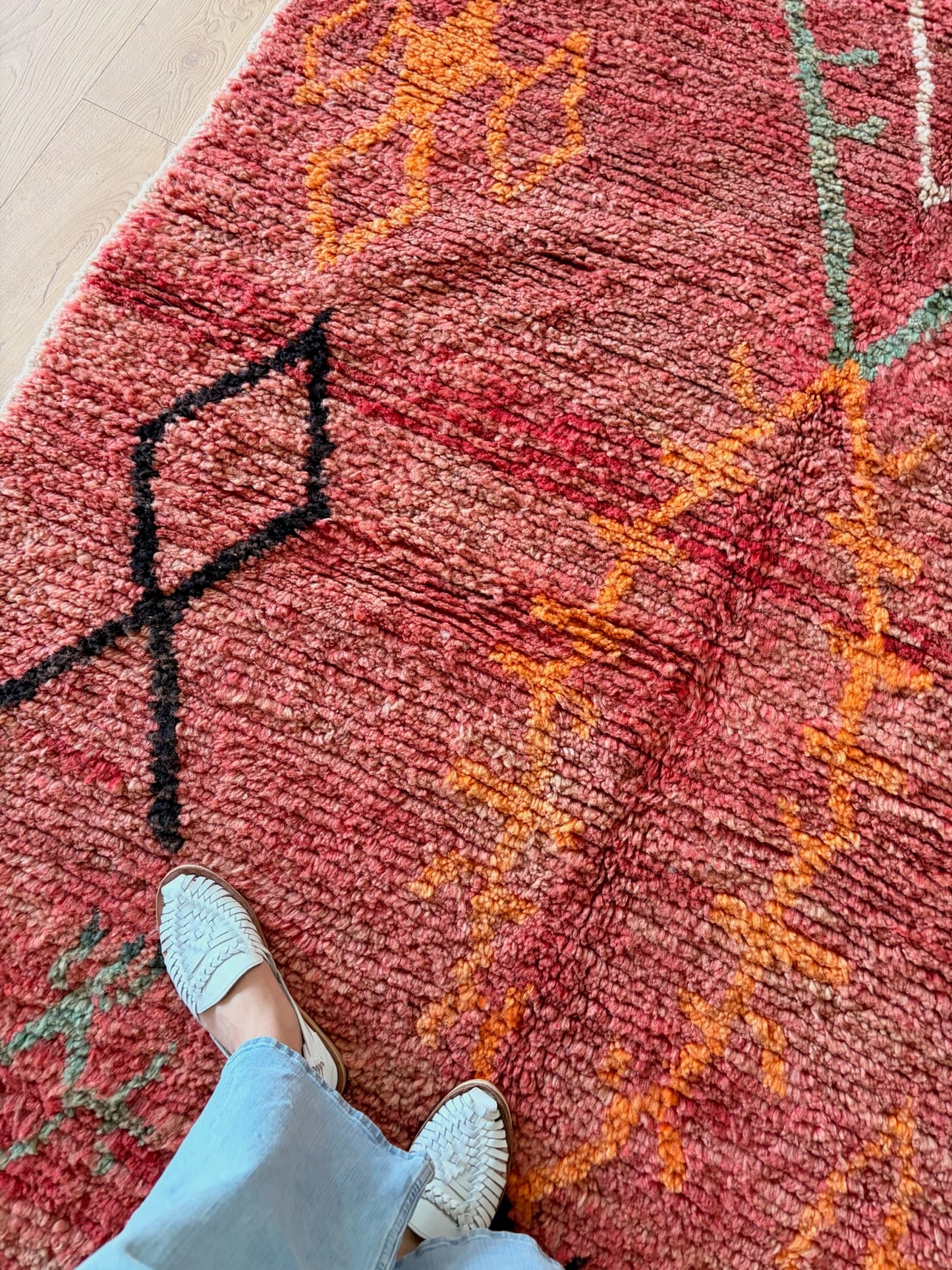 Boujaad Moroccan Colorful Rug (1208) 255x170 - Red Earth