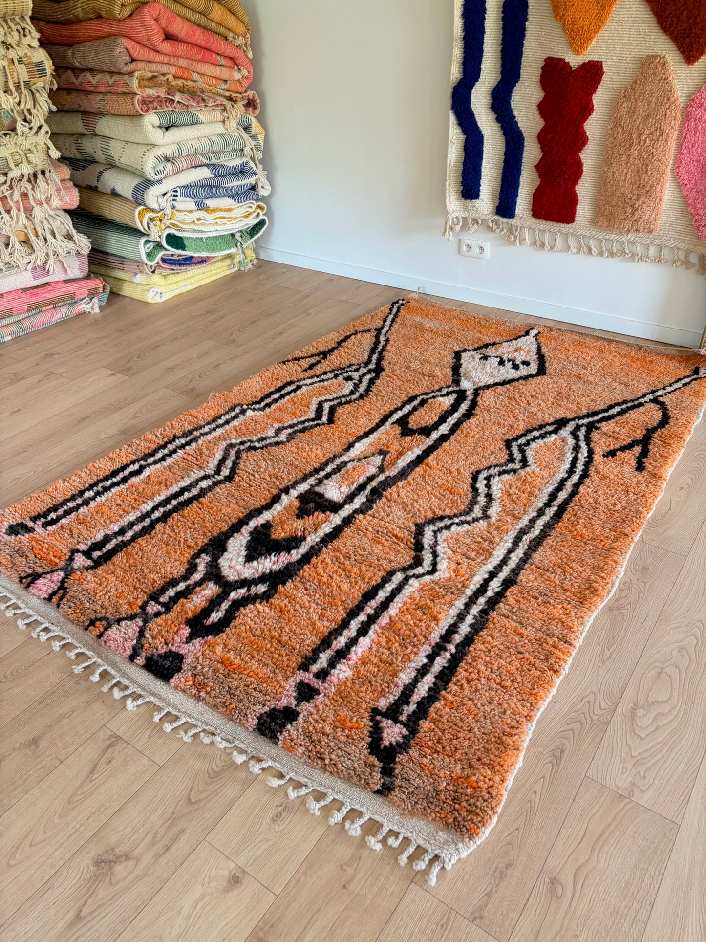 Boujaad Moroccan Colorful Rug (1209) 248x170 - Orange Juice
