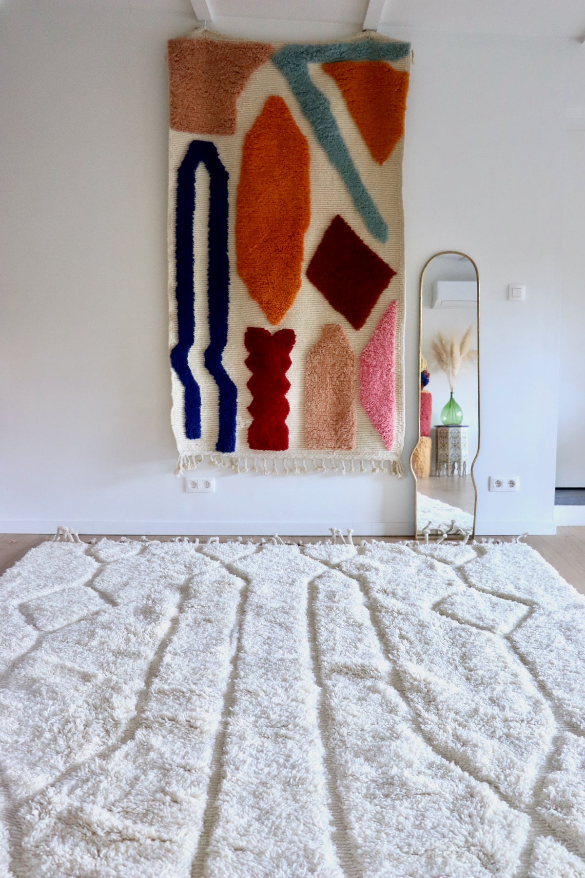 Tapis Beni Ouarain blanc (1306) 342x246cm - Number 2