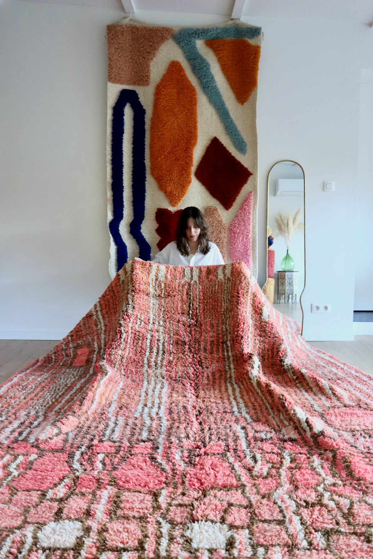 Beni Ouarain Moroccan Colorful Rug (1308) 318x274cm - Shooting Stars