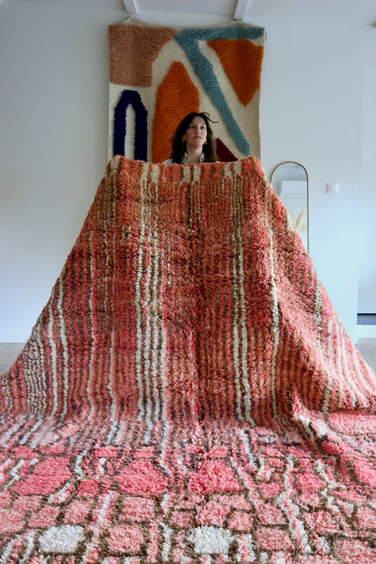 Beni Ouarain Moroccan Colorful Rug (1308) 318x274cm - Shooting Stars