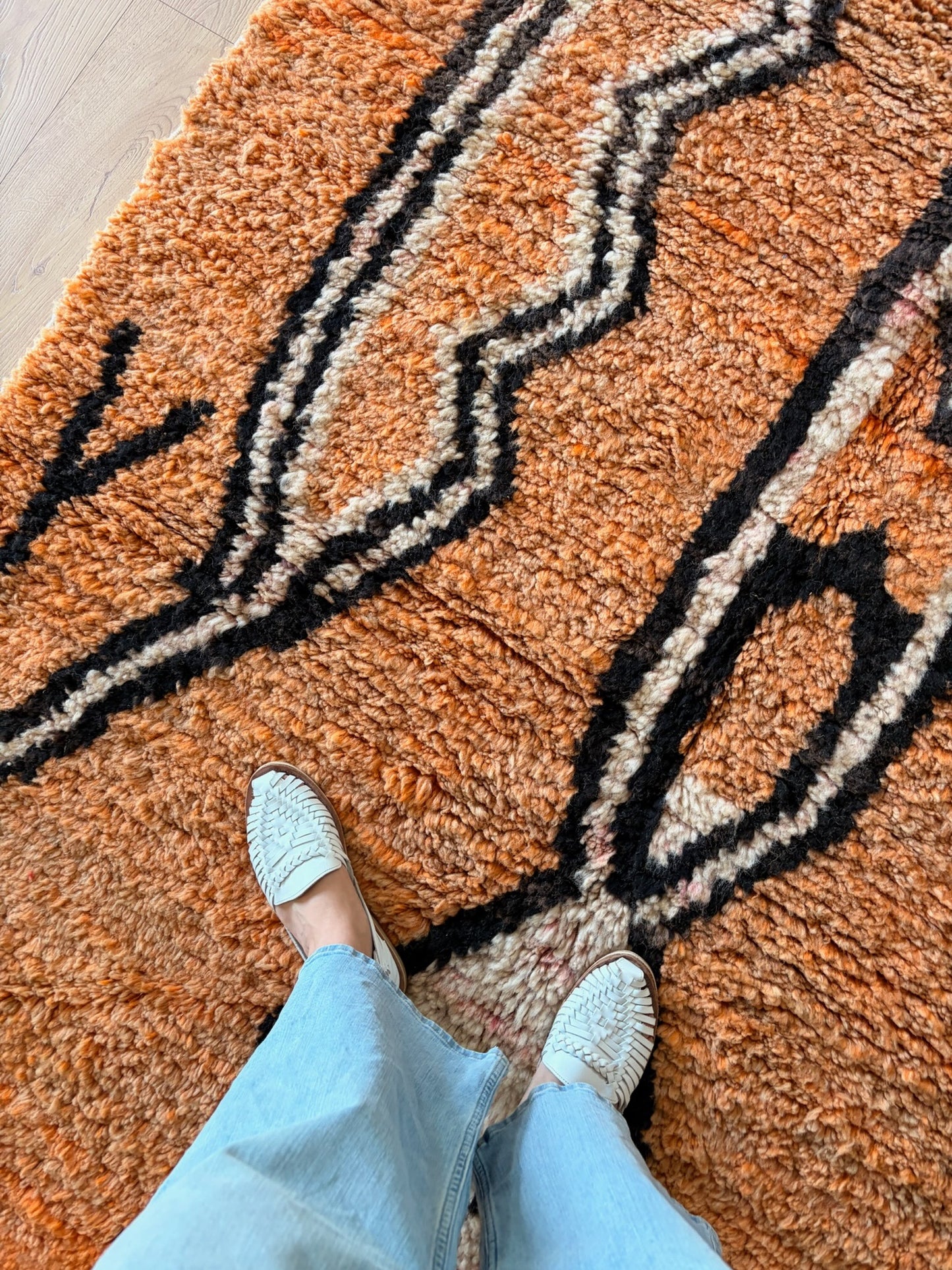 Boujaad Moroccan Colorful Rug (1209) 248x170 - Orange Juice