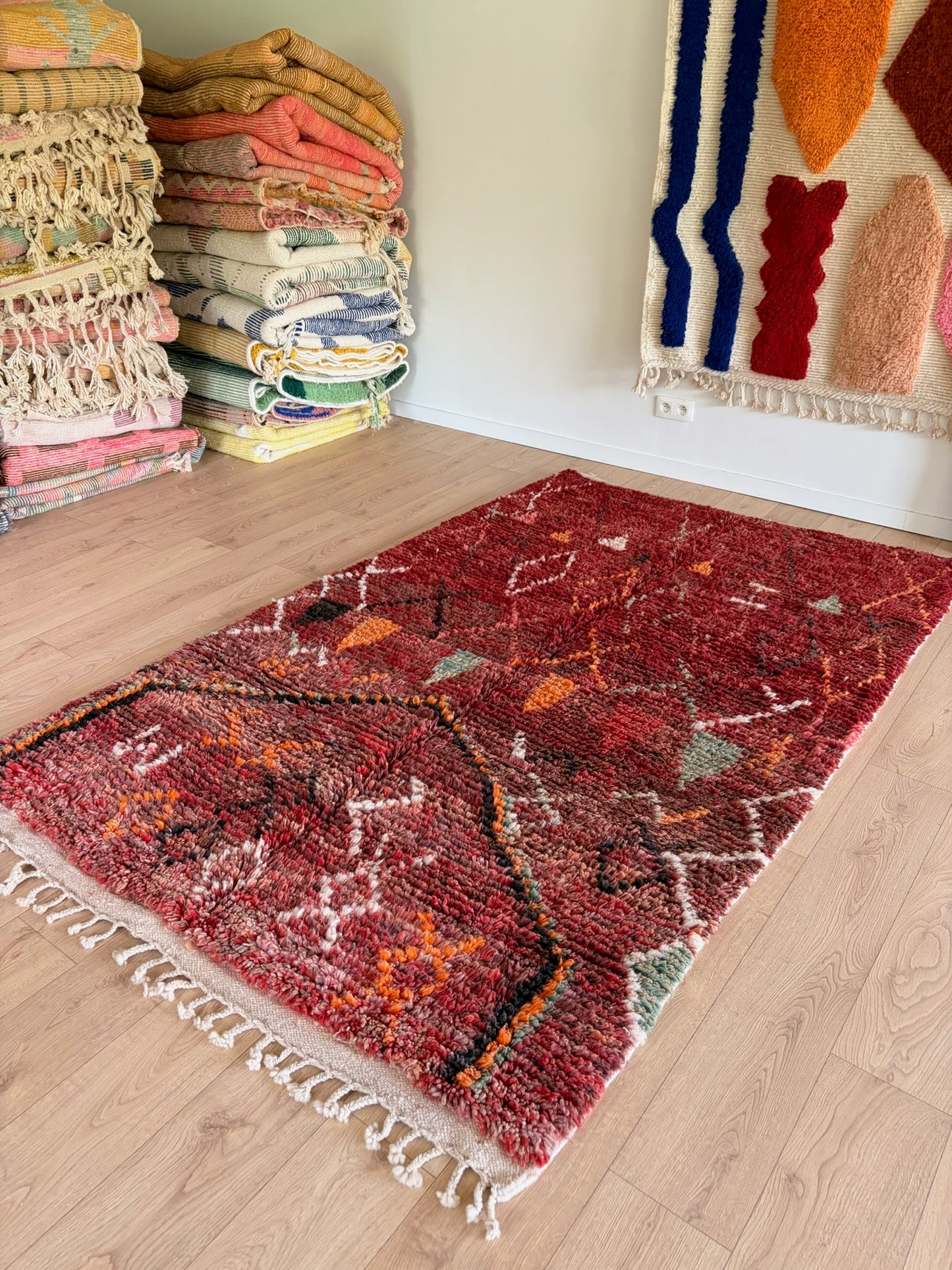 Boujaad Moroccan Colorful Rug (1210) 253x162 - Burnt