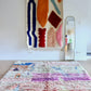 Boujaad Moroccan Colorful Rug (1278) 270x194 - Pink Lake