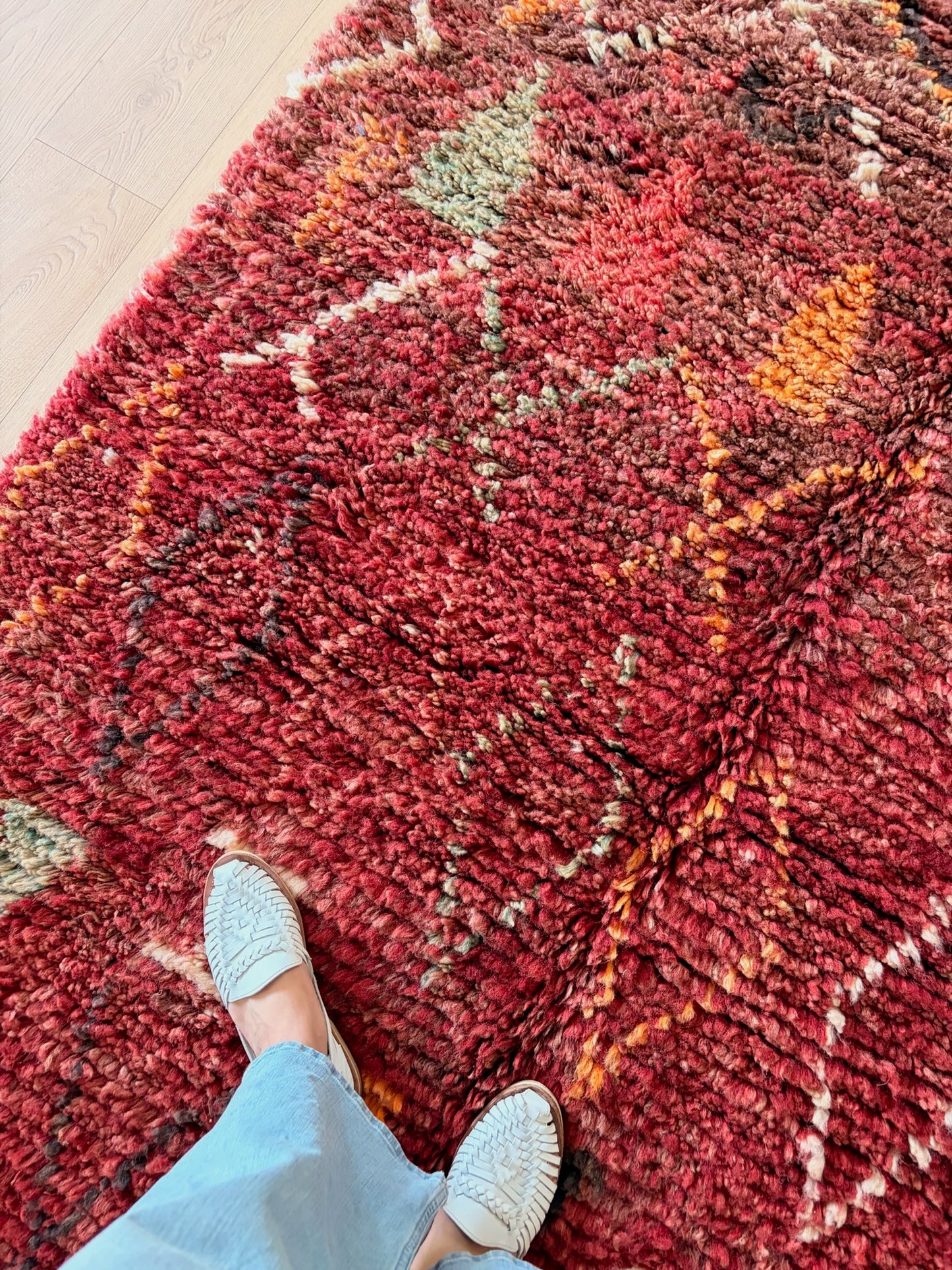 Boujaad Moroccan Colorful Rug (1210) 253x162 - Burnt
