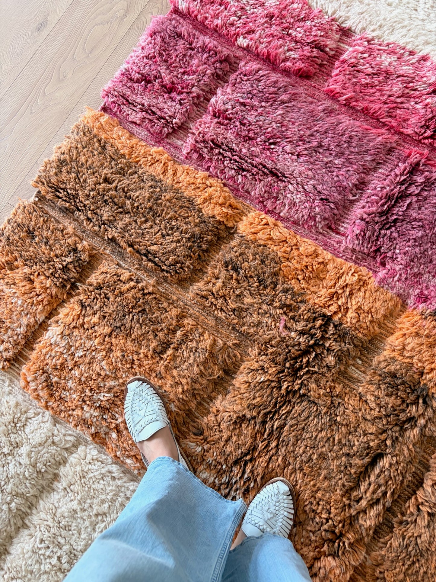Beni Ouarain Moroccan Colorful Rug (1239) 290x205cm - Evening on the Beach