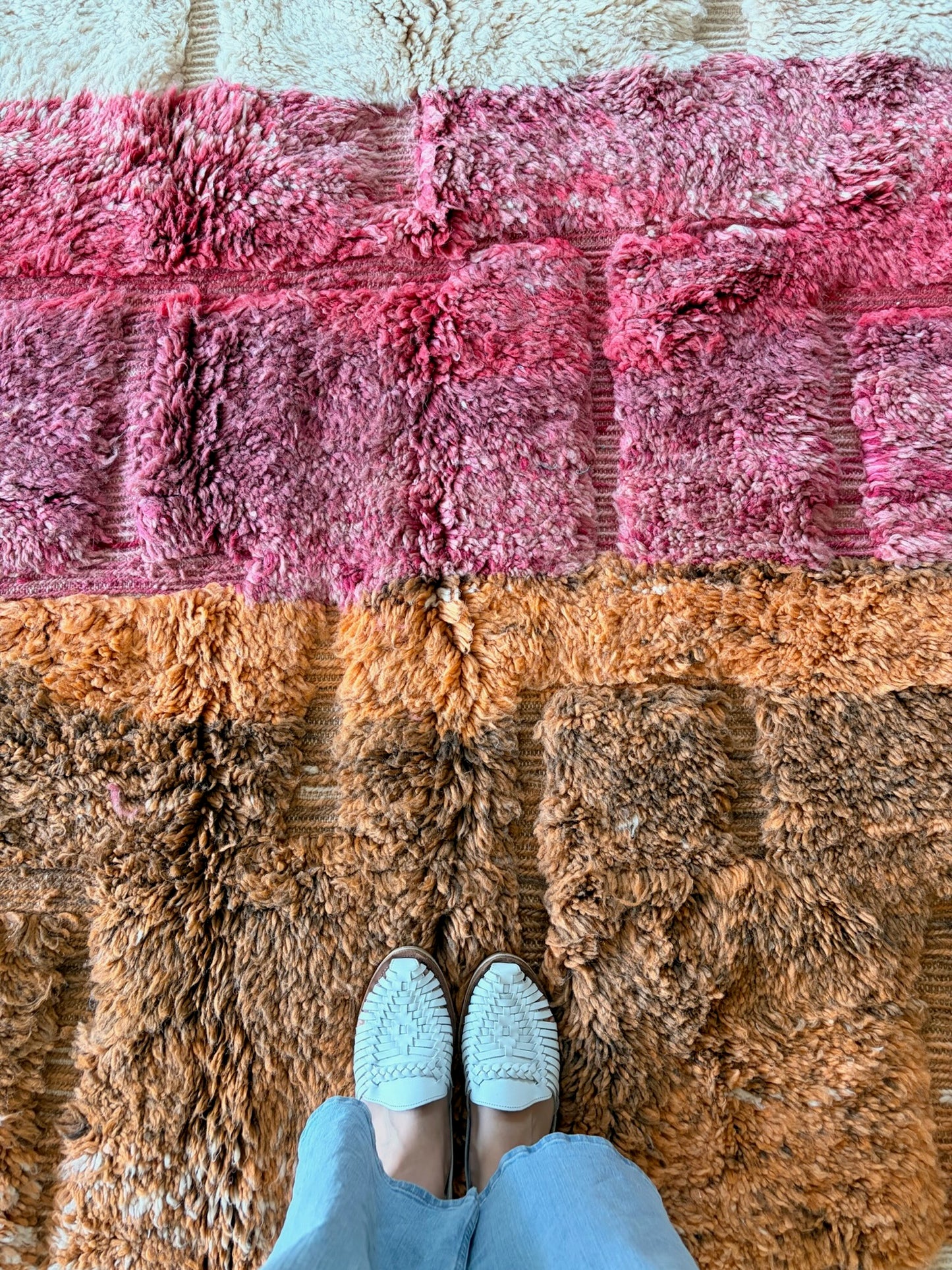 Beni Ouarain Moroccan Colorful Rug (1239) 290x205cm - Evening on the Beach