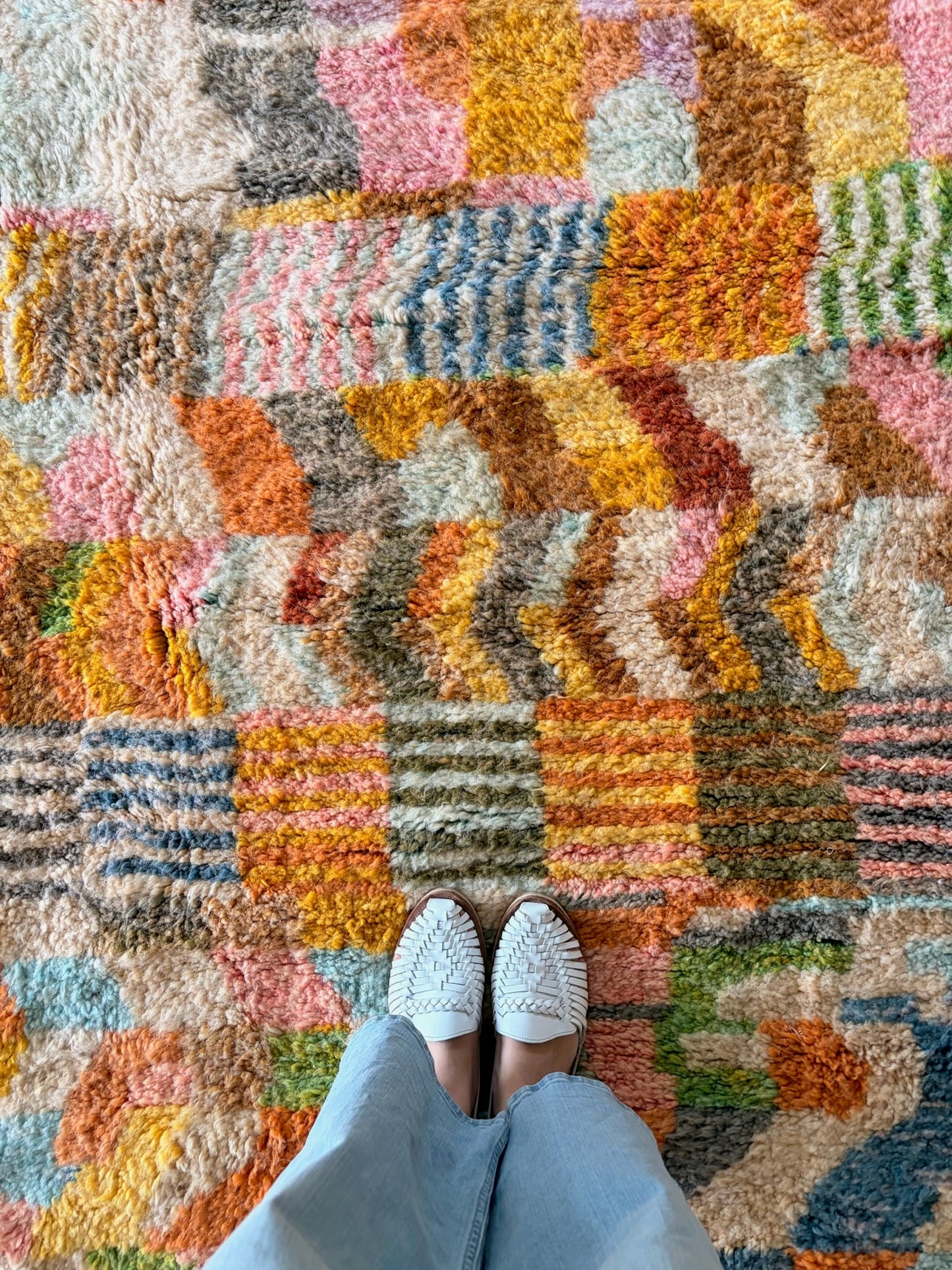 Beni Ouarain Moroccan Colorful Rug (1238) 280x210cm - Afternoon on the Terrasse