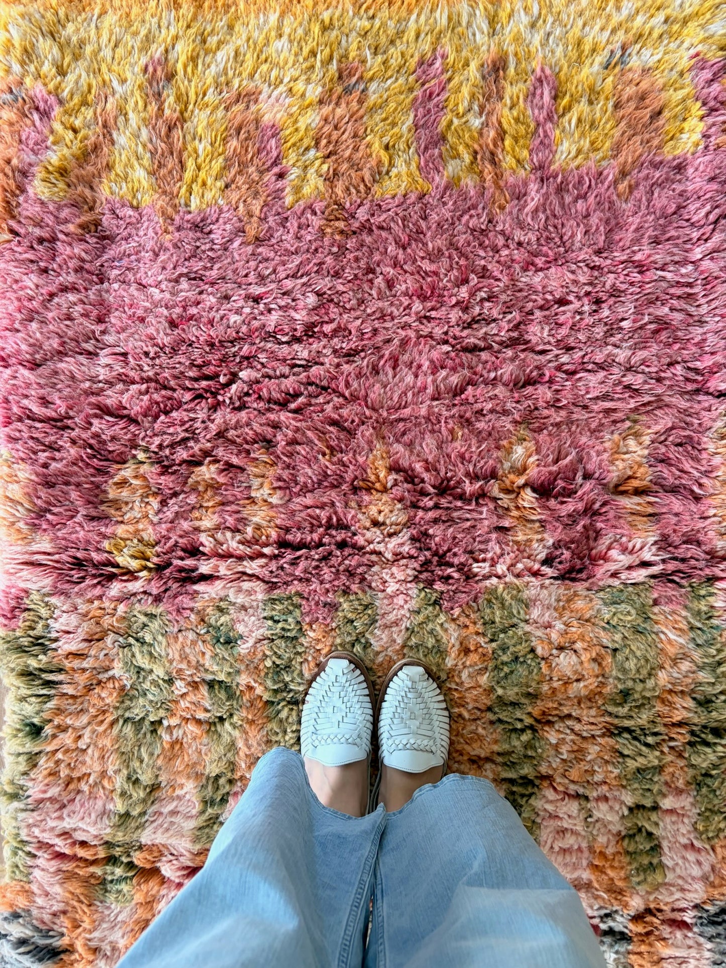 Beni Ouarain Moroccan Colorful Rug (1220) 364x120cm - My Old Heart