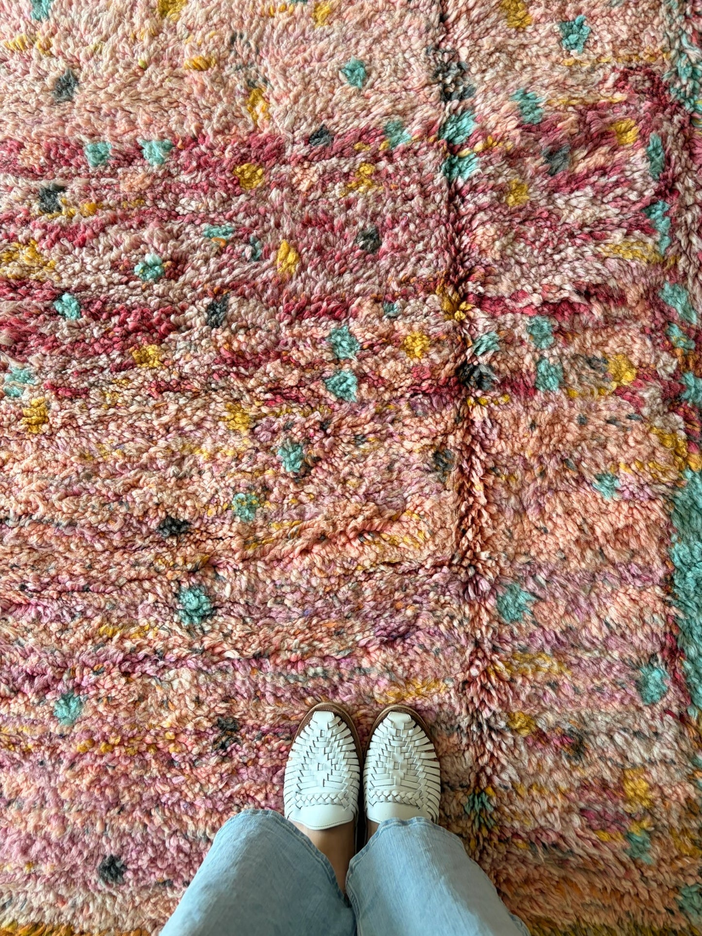 Beni Ouarain Moroccan Colorful Rug (1237) 307x197cm - Nap in the garden
