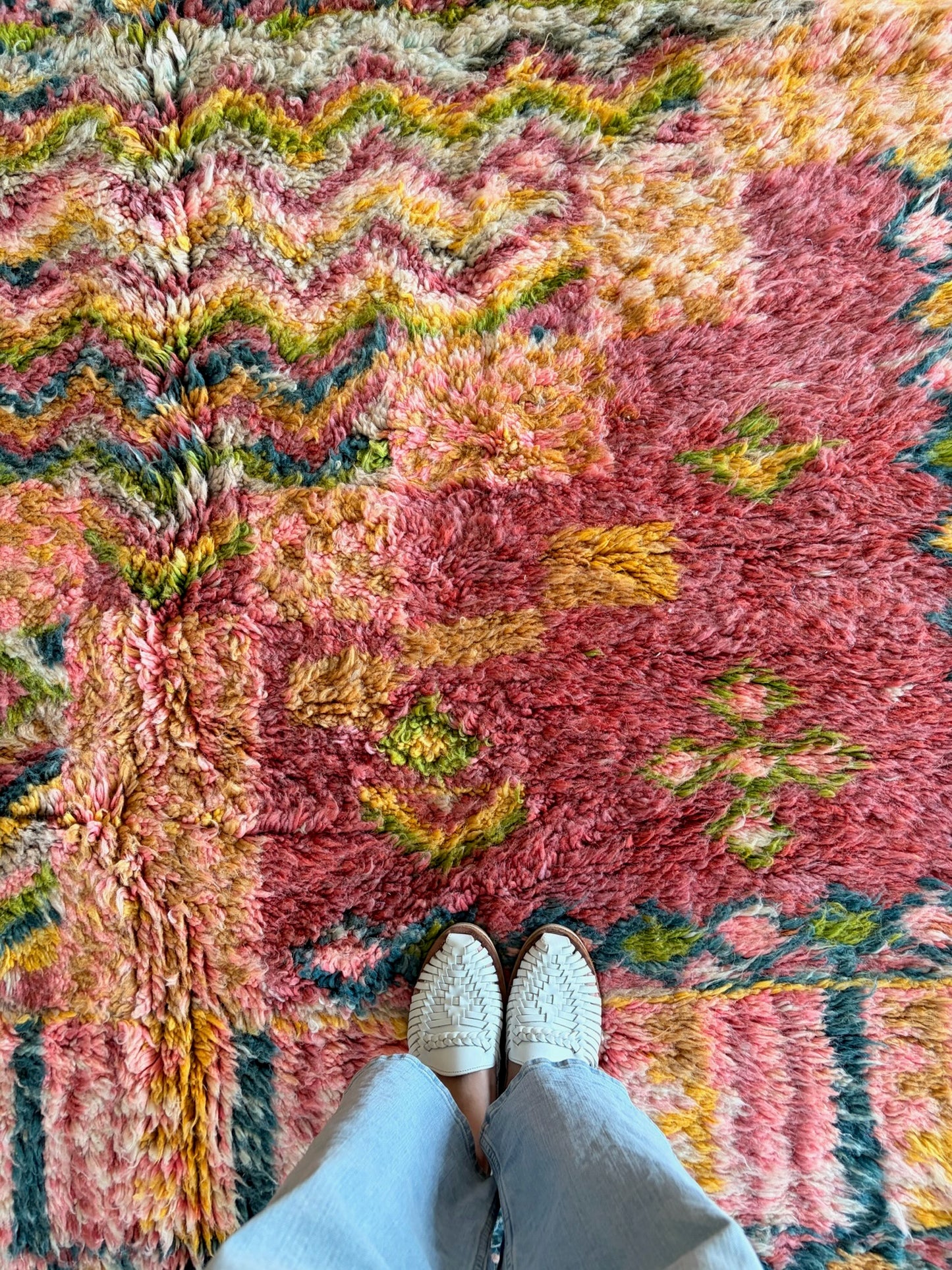 Beni Ouarain Moroccan Colorful Rug (1236) 293x188cm - Flower Fields
