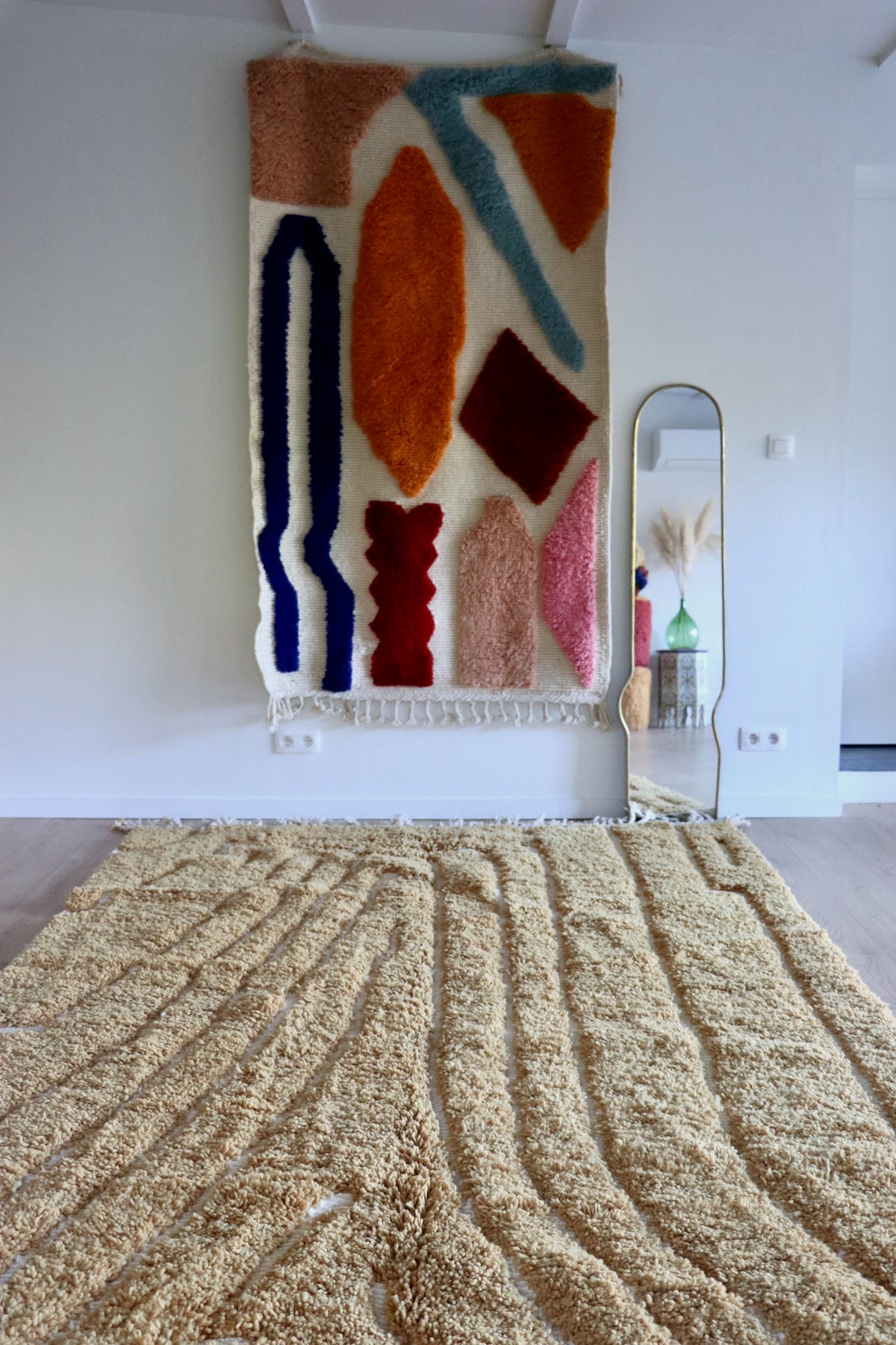 Beni Ouarain Moroccan Colorful Rug (1285) 296x206cm - Sahara
