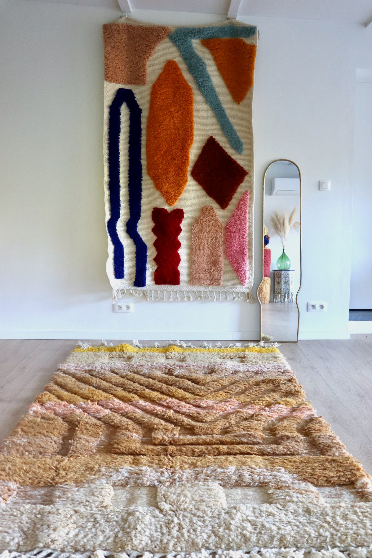 Beni Ouarain Moroccan Colorful Rug (1260) 252x152cm - Dawn Court