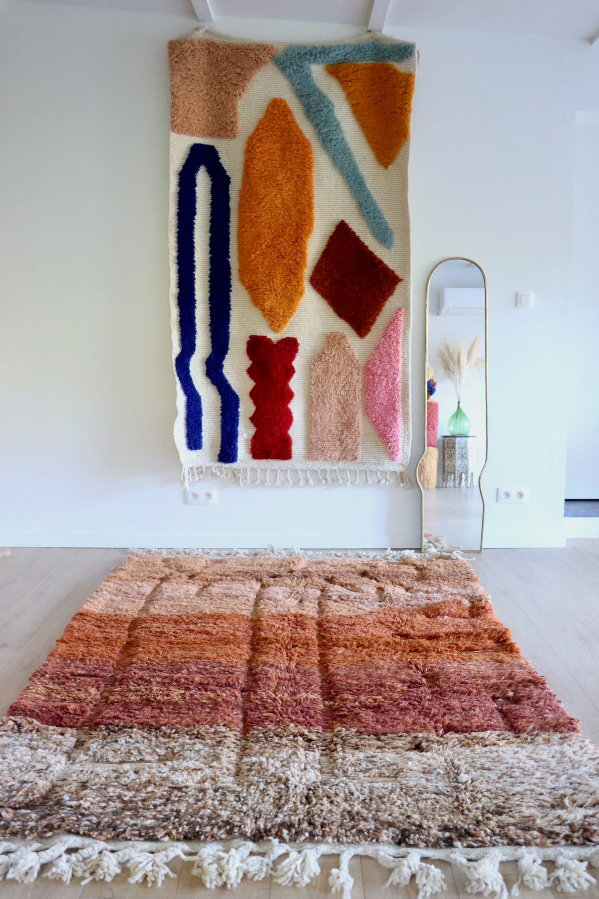 Tapis Beni Ouarain coloré (1259) 246x158cm - Sunset in the Desert