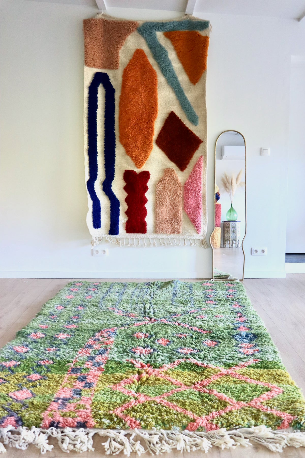 Beni Ouarain Moroccan Colorful Rug (1258) 246x166cm - Spring Court