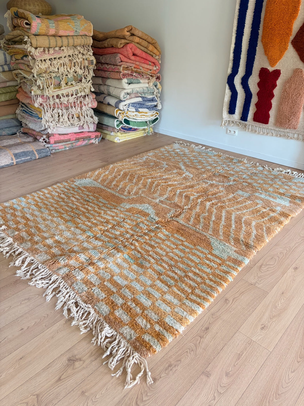 Beni Ouarain Moroccan Colorful Rug (1291) 284x210cm - The Ever King