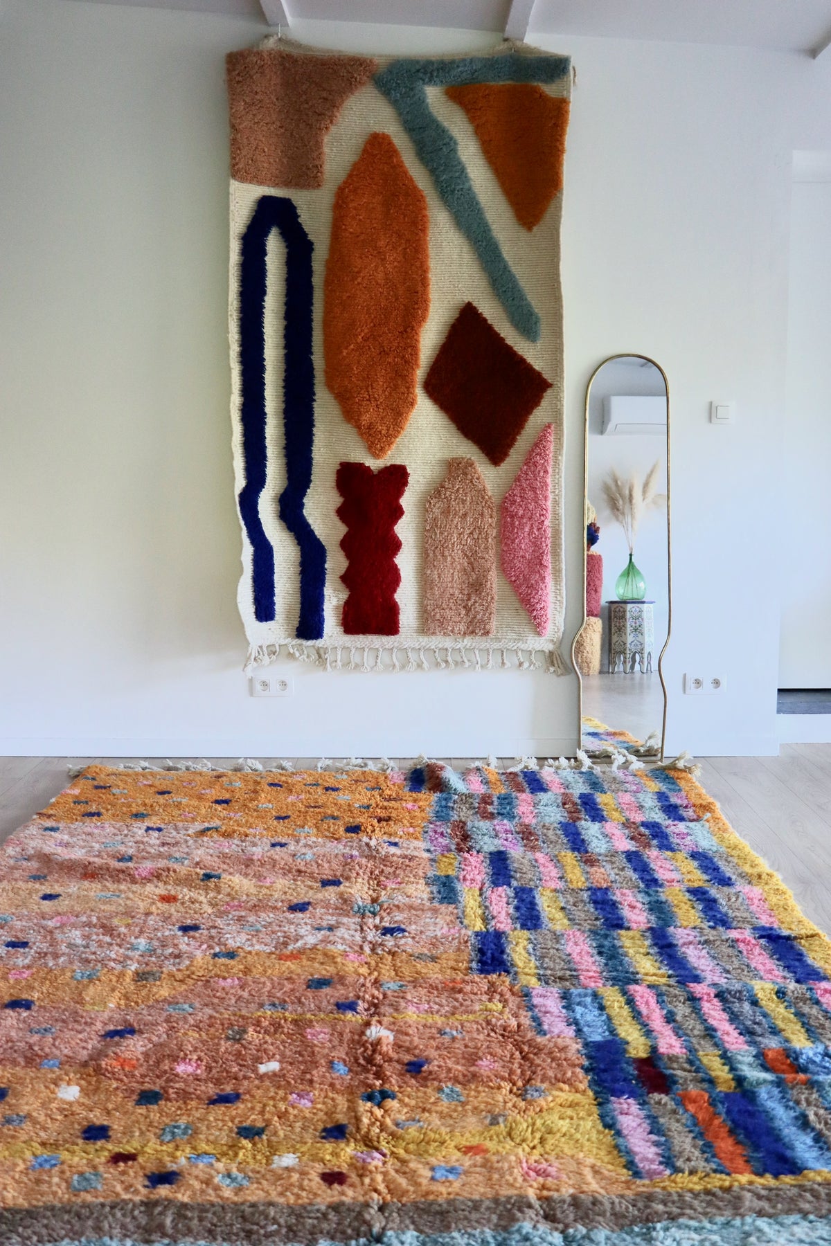 Beni Ouarain Moroccan Colorful Rug (1295) 294x213cm - Fireworks