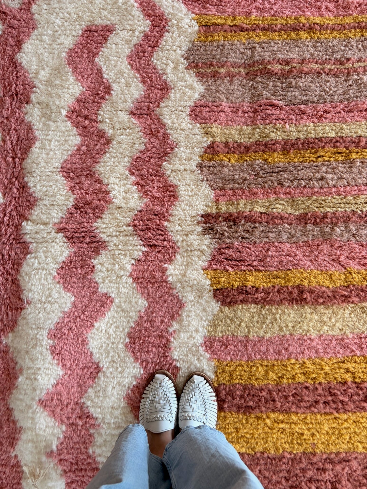 Tree of Colors Design Berber Rug (1226) 295x205cm - Sorbet