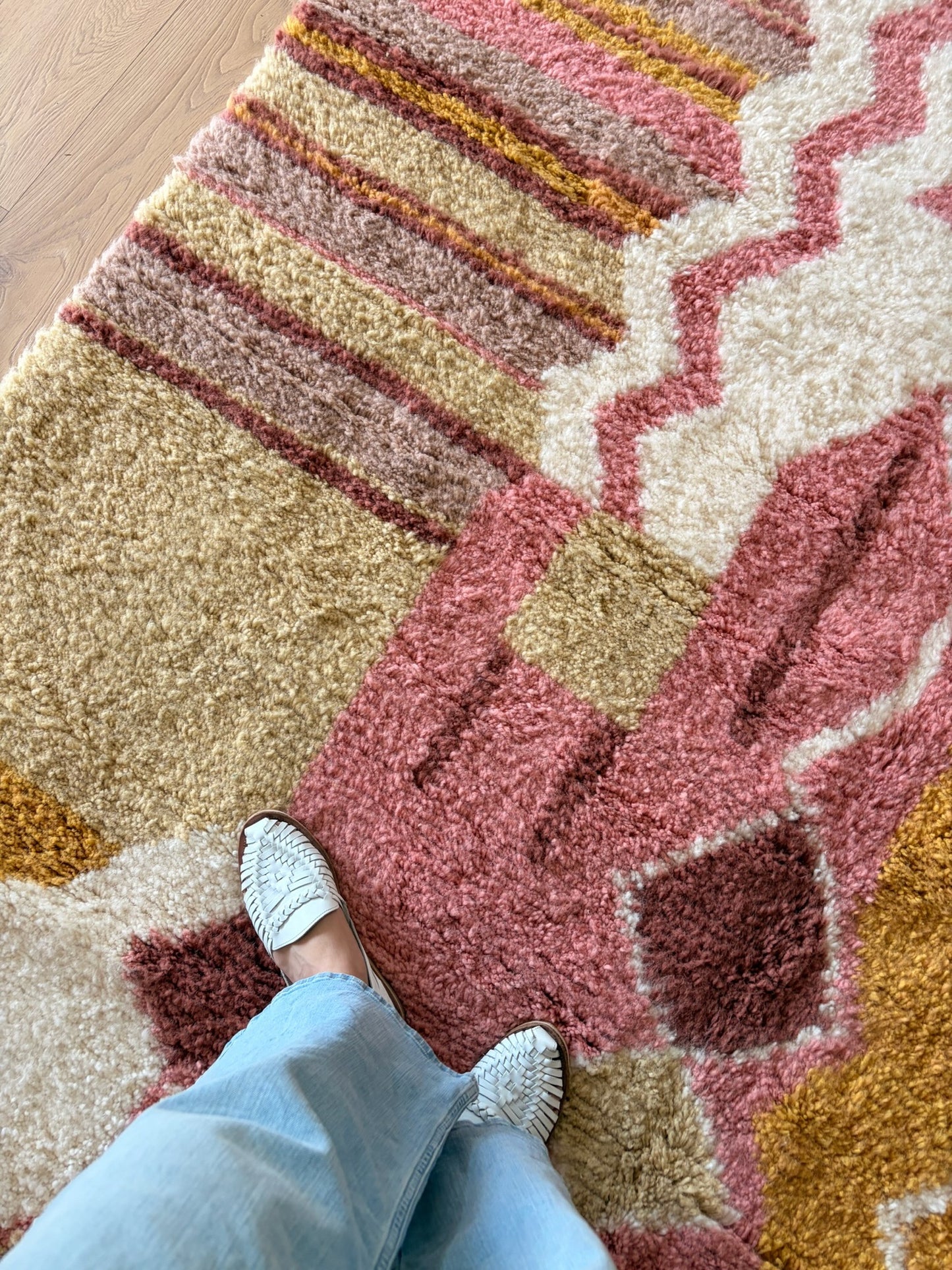 Tree of Colors Design Berber Rug (1226) 295x205cm - Sorbet