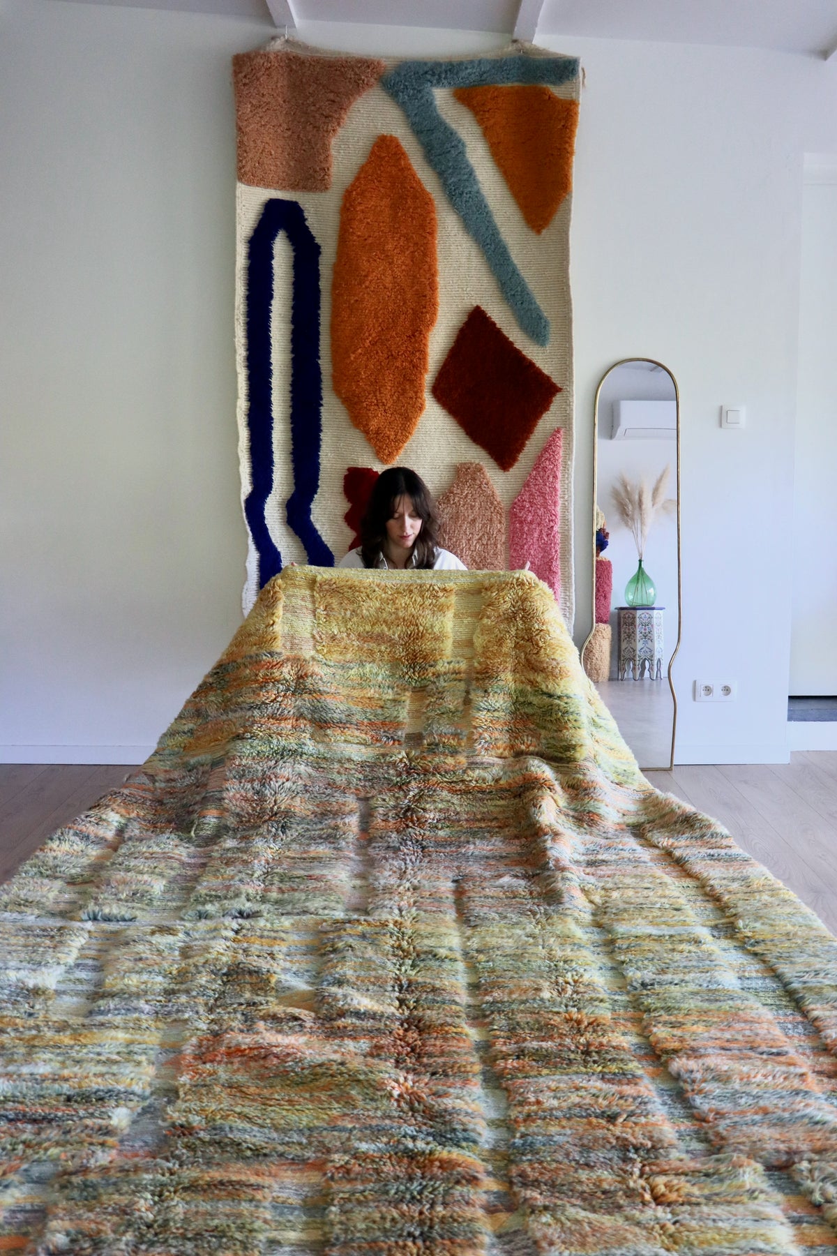 Mrirt Moroccan Rug (1303) 308x206cm - Walking on Moss