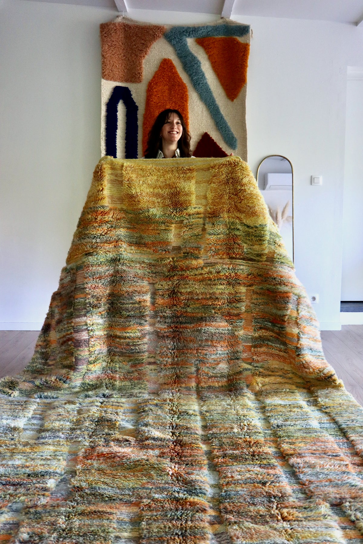 Mrirt Moroccan Rug (1303) 308x206cm - Walking on Moss