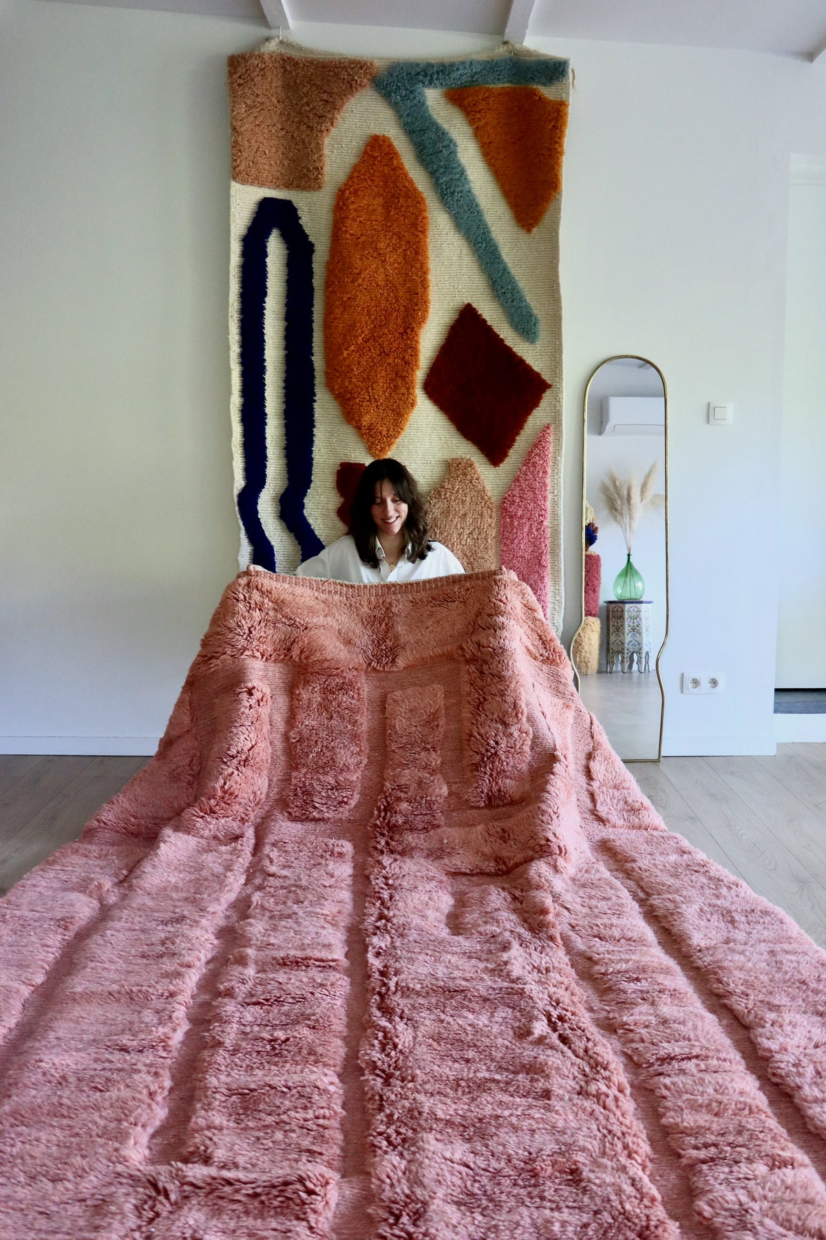 Mrirt Moroccan Rug (1301) 302x198cm - Raspberry Sorbet